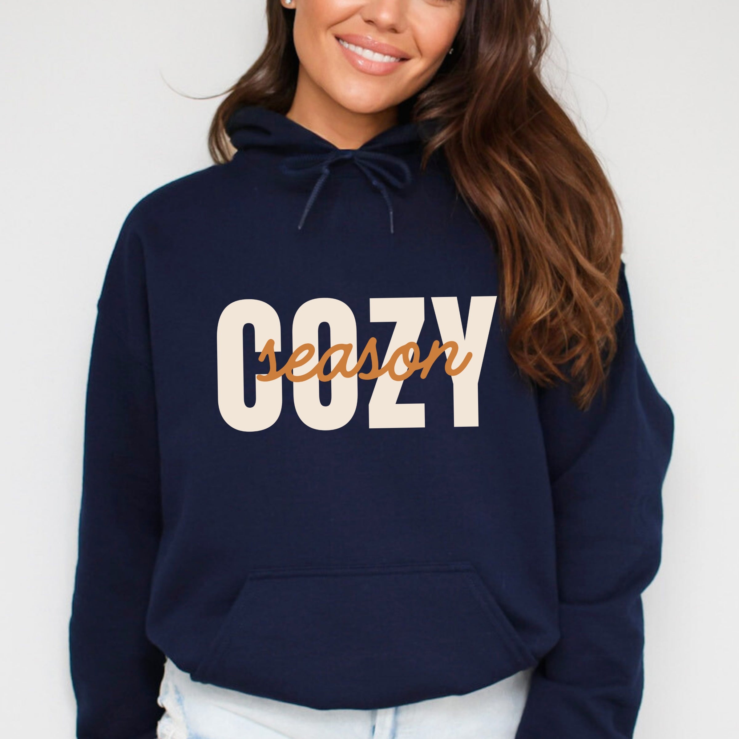 Cozy Season Layered Cursive - Women's Graphic Hoodie