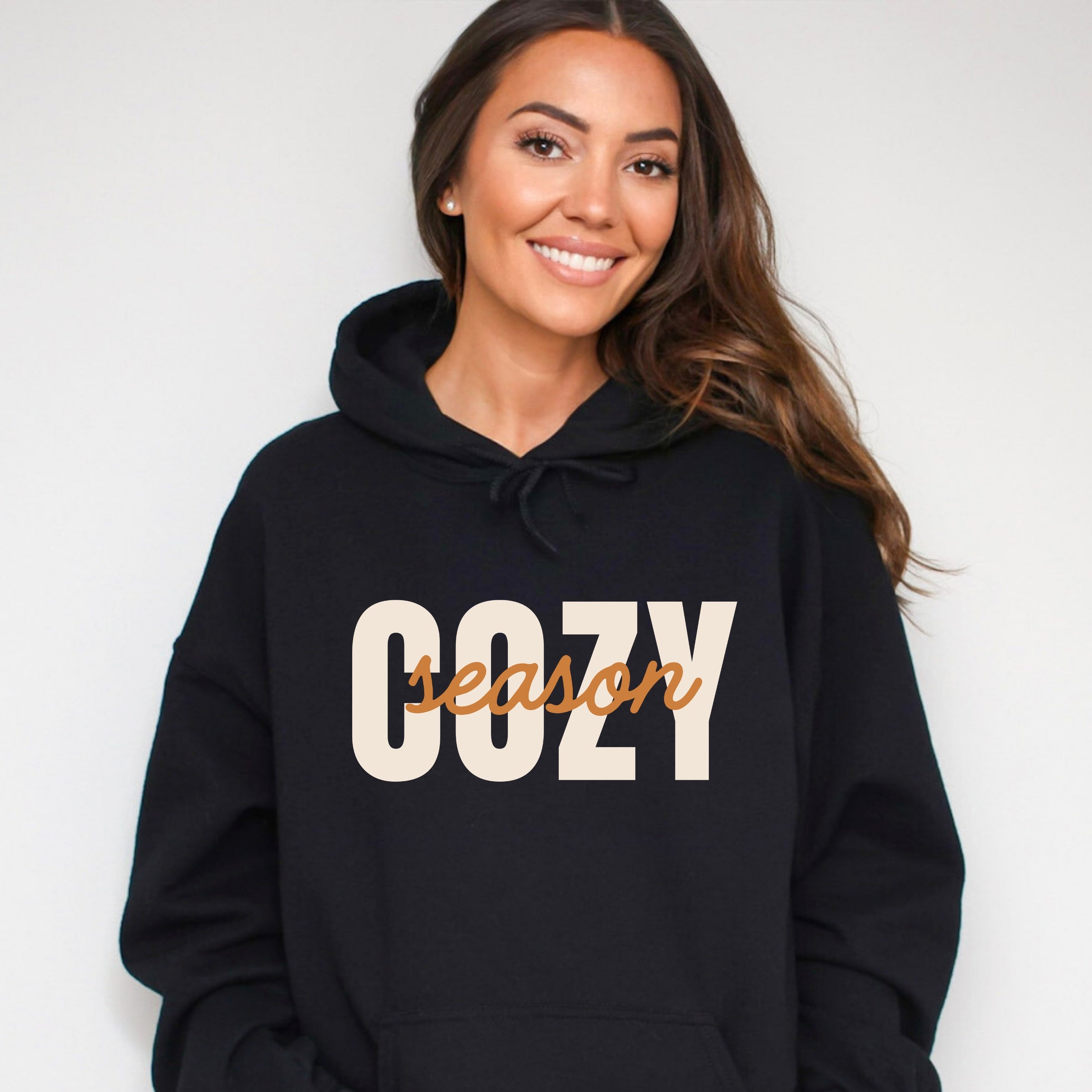 Cozy Season Layered Cursive - Women's Graphic Hoodie