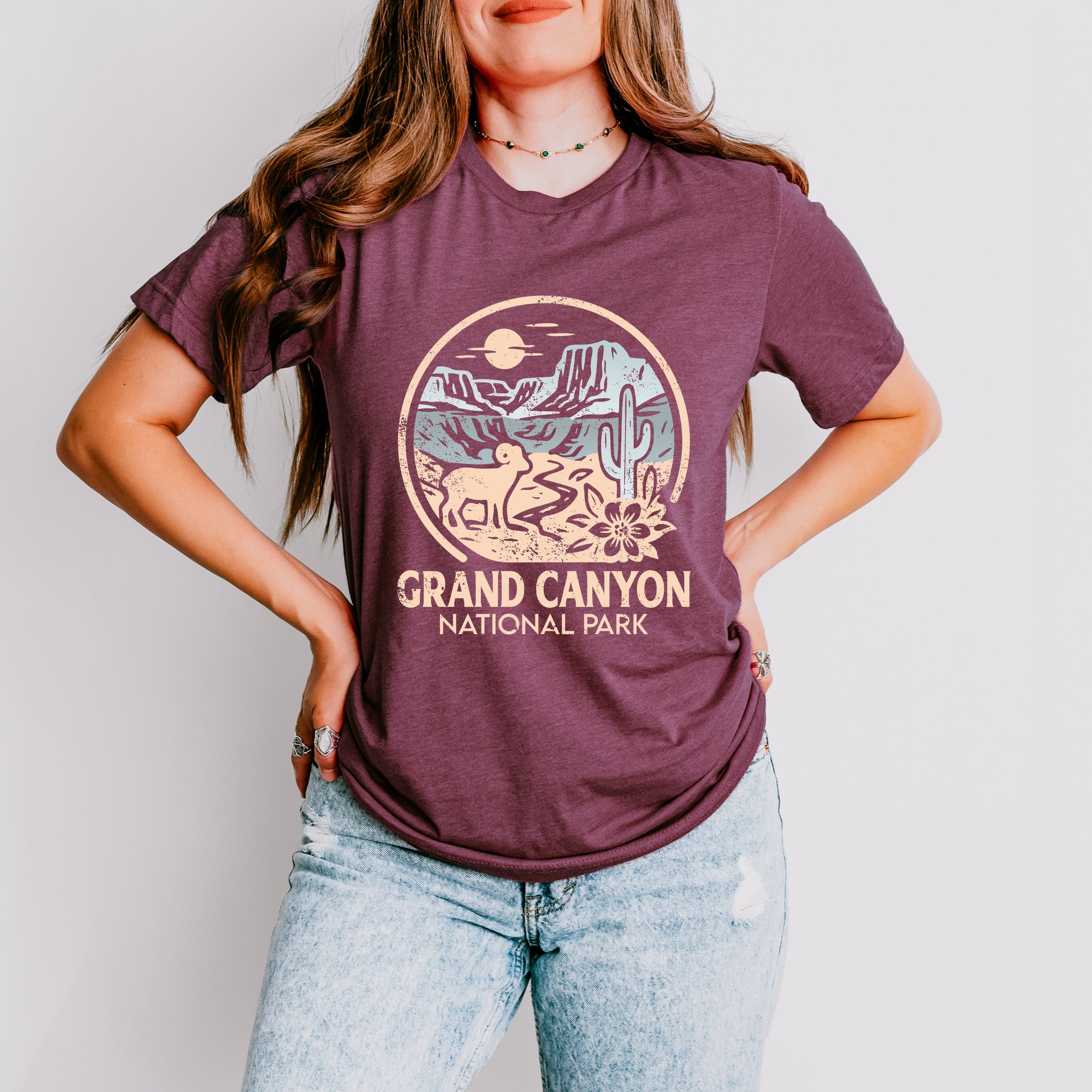 Grand Canyon National Park Two-Toned Circle - Women's Short Sleeve Graphic T-Shirt