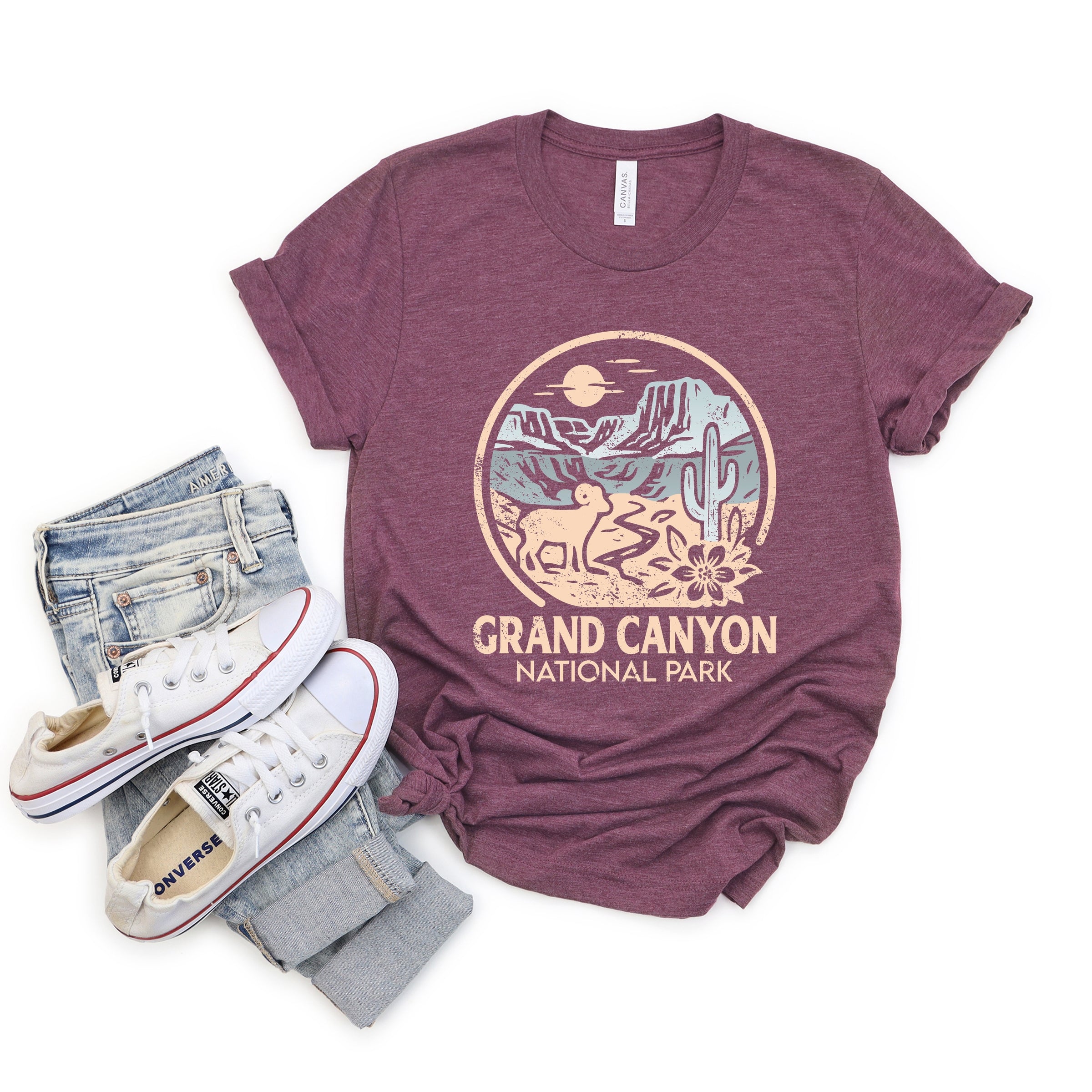 Grand Canyon National Park Two-Toned Circle - Women's Short Sleeve Graphic T-Shirt