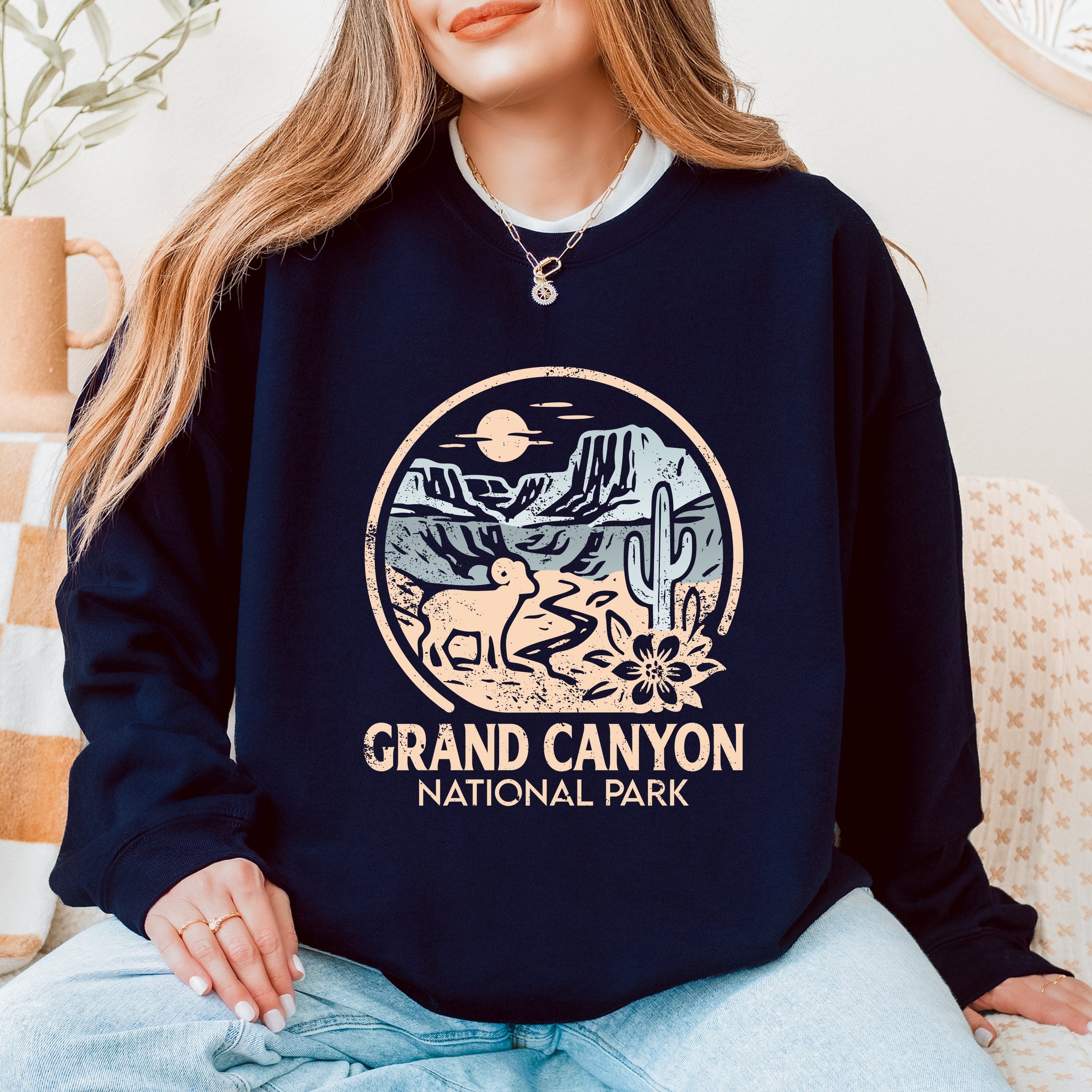 Grand Canyon National Park Two-Toned Circle - Women's Graphic Sweatshirt