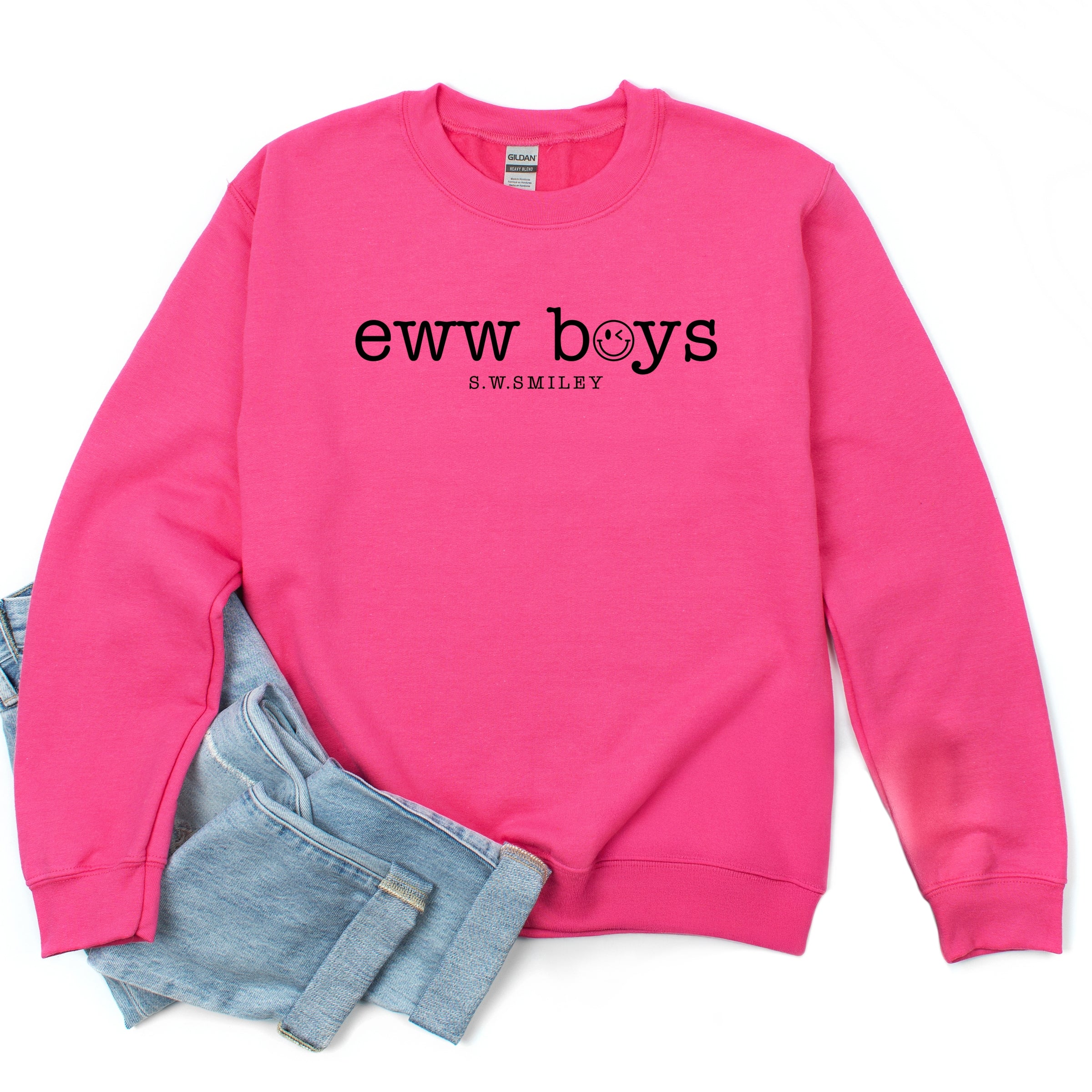 S.W.Smiley Eww Boys Typewriter -  Women's Graphic Sweatshirt