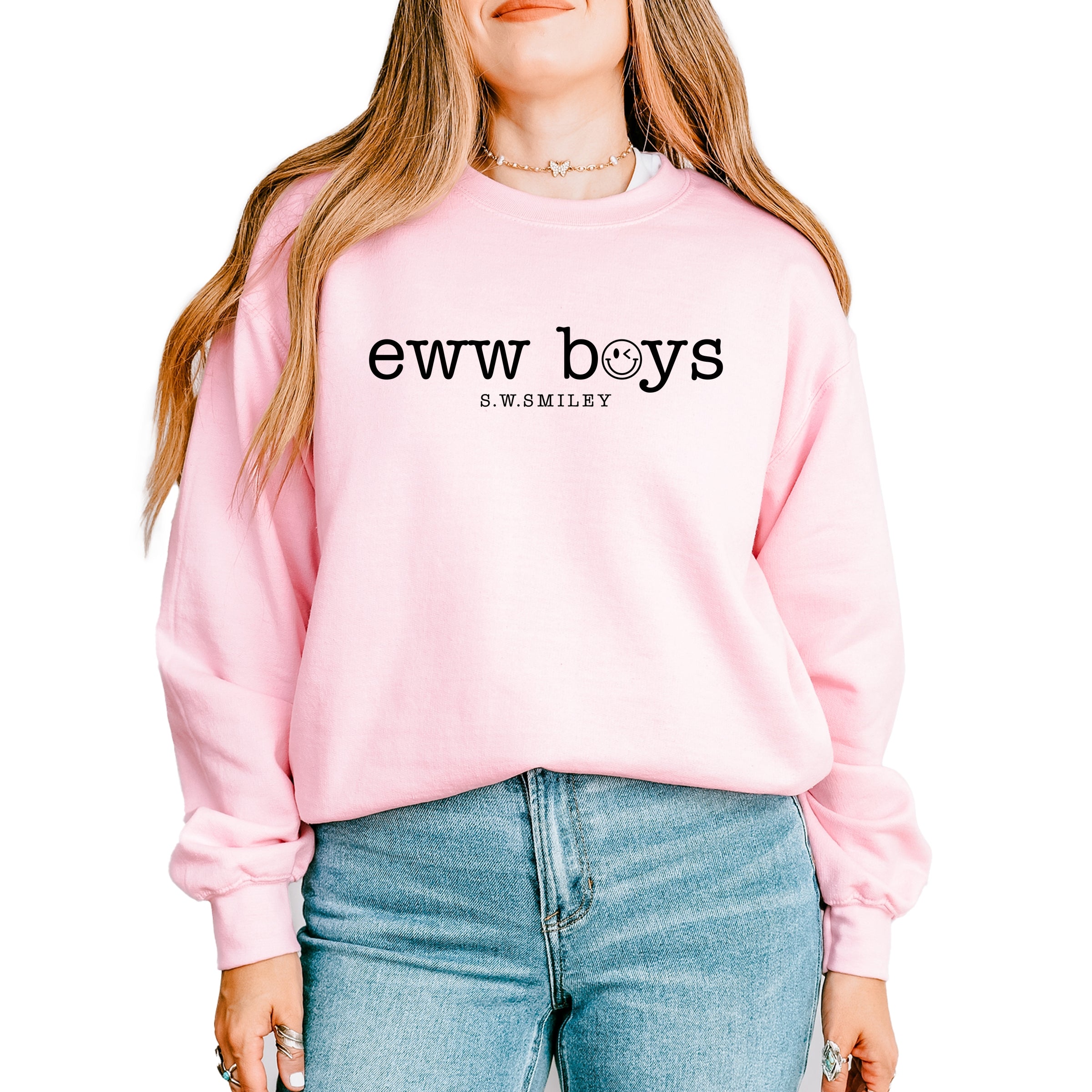 S.W.Smiley Eww Boys Typewriter -  Women's Graphic Sweatshirt