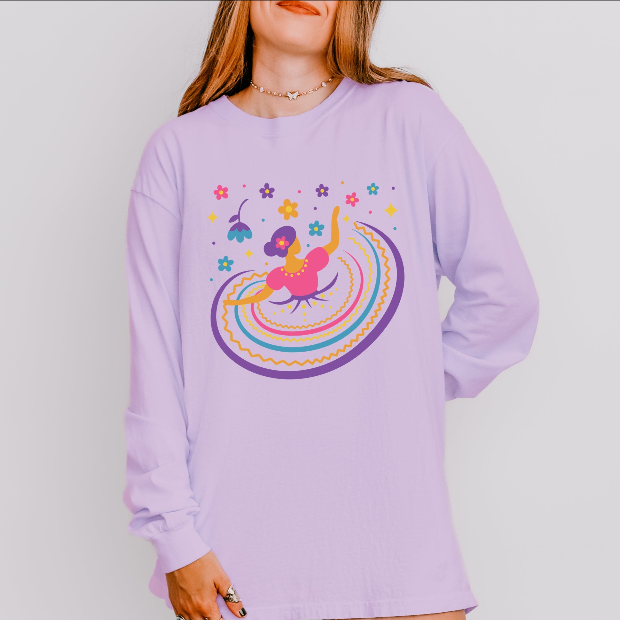 Hispanic Dress - Garment Dyed Long Sleeve