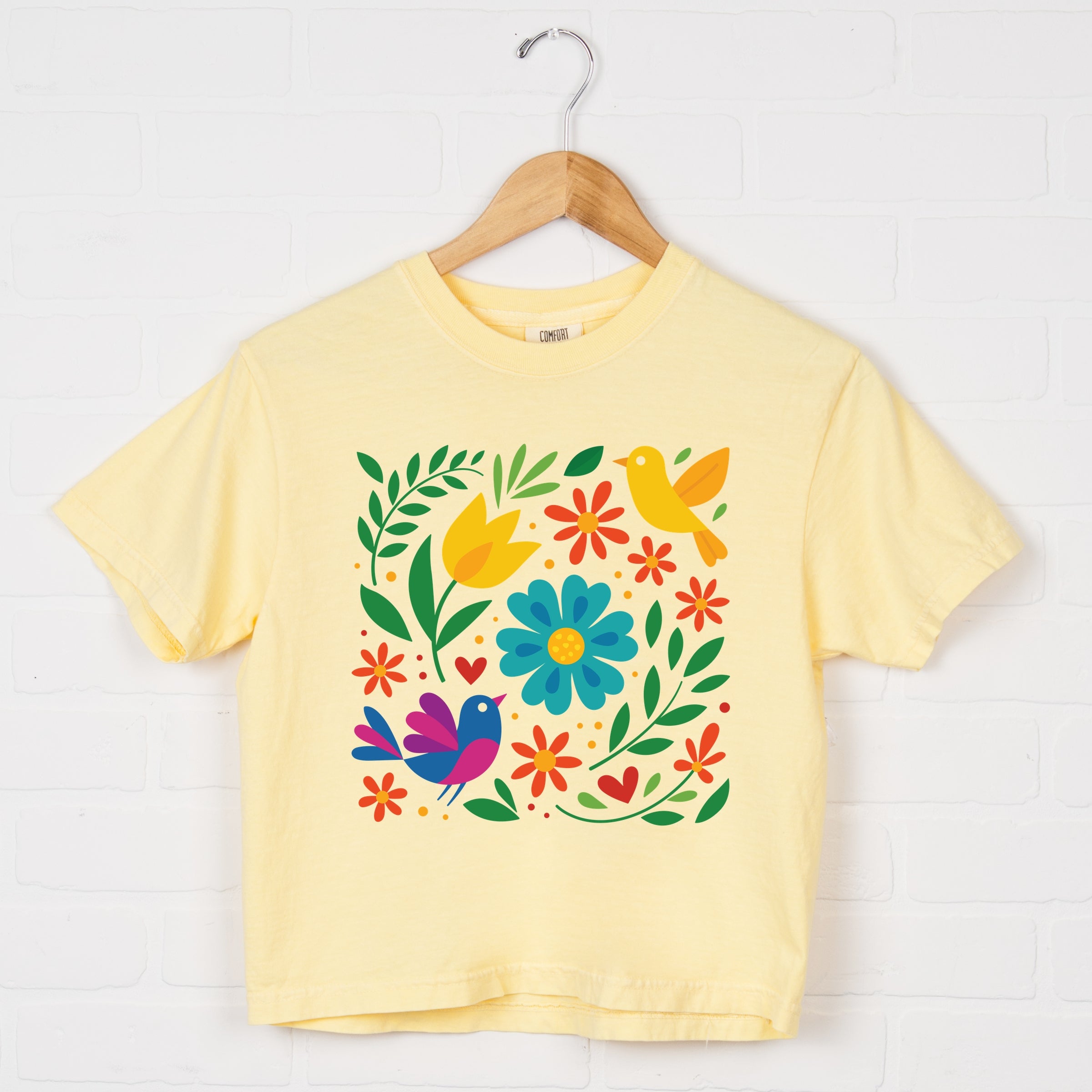 Hispanic Florals - Boxy Crop Top
