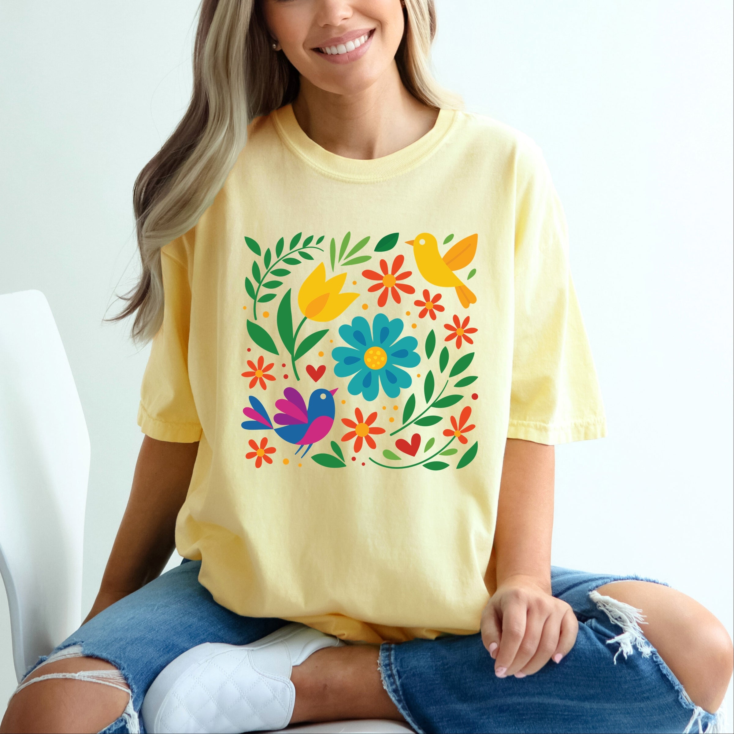 Hispanic Florals - Garment Dyed Tee