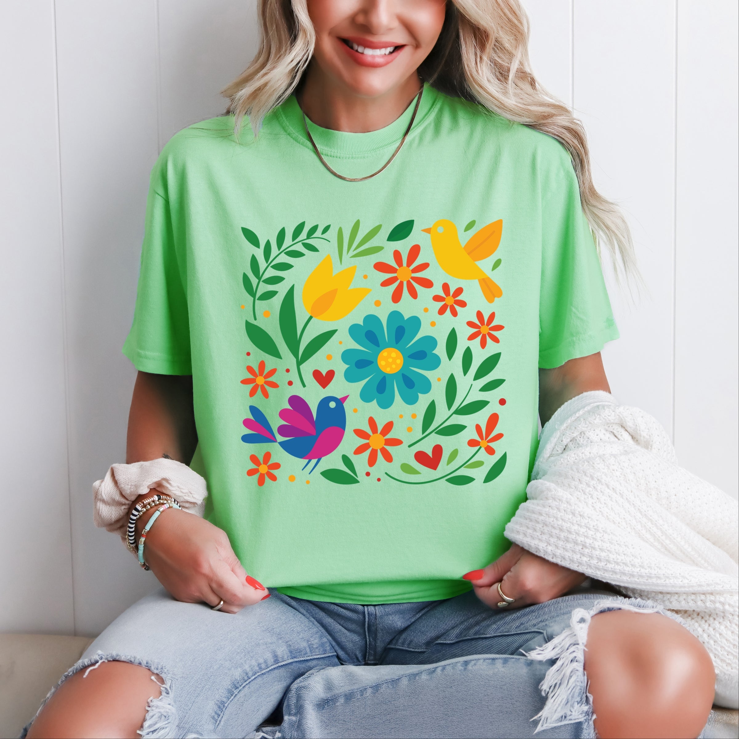 Hispanic Florals - Garment Dyed Tee