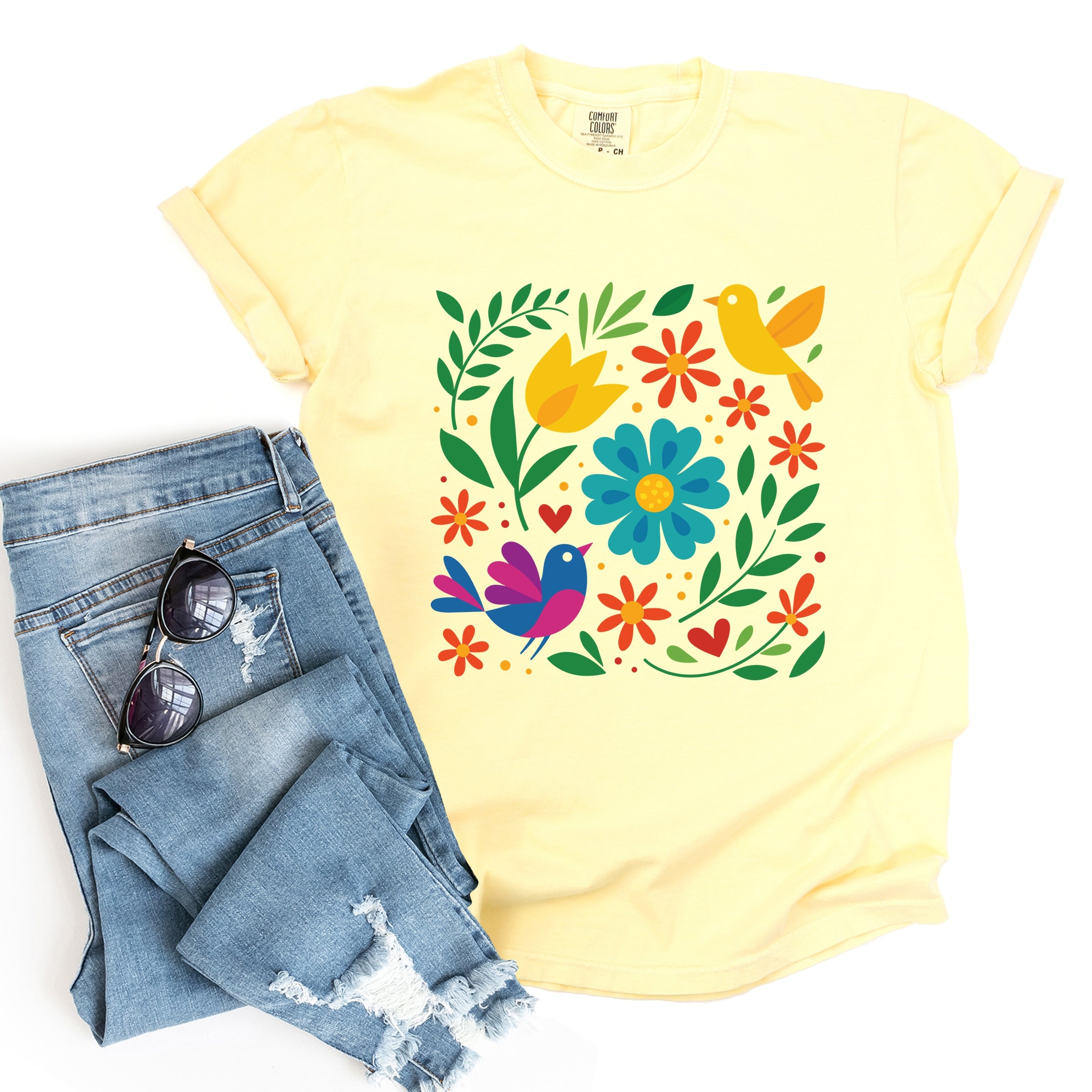 Hispanic Florals - Garment Dyed Tee