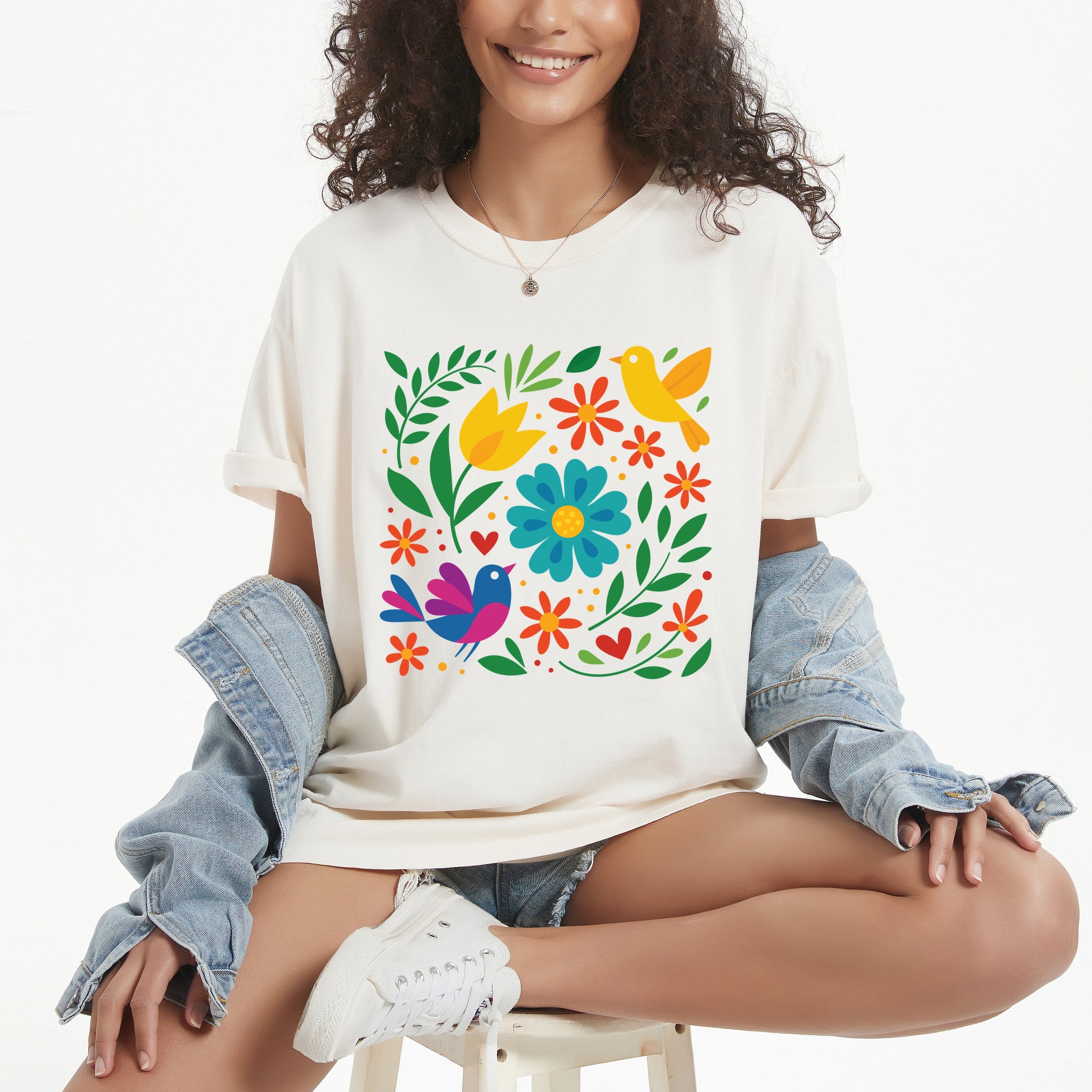 Hispanic Florals - Garment Dyed Tee