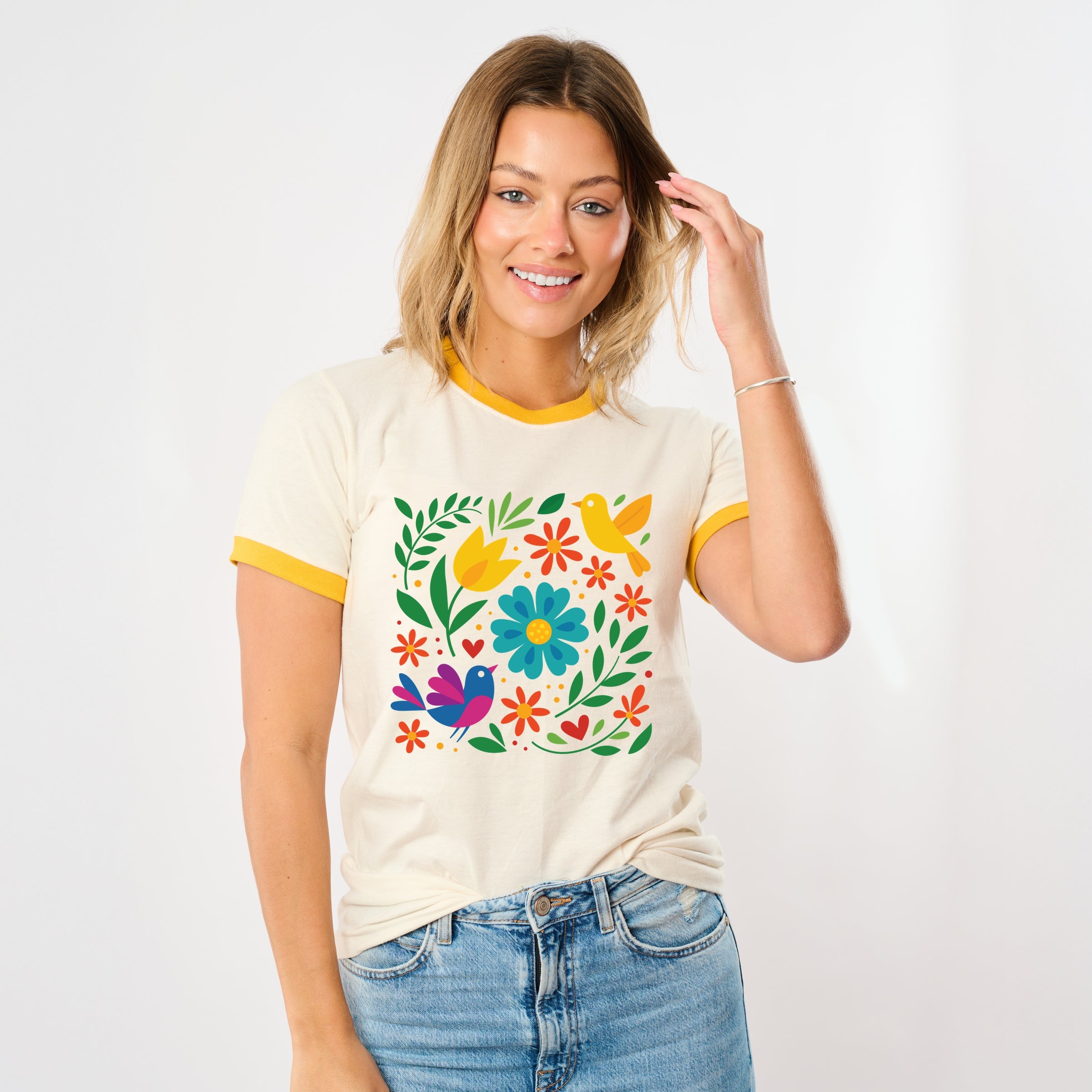 Hispanic Florals - Ringer Tee