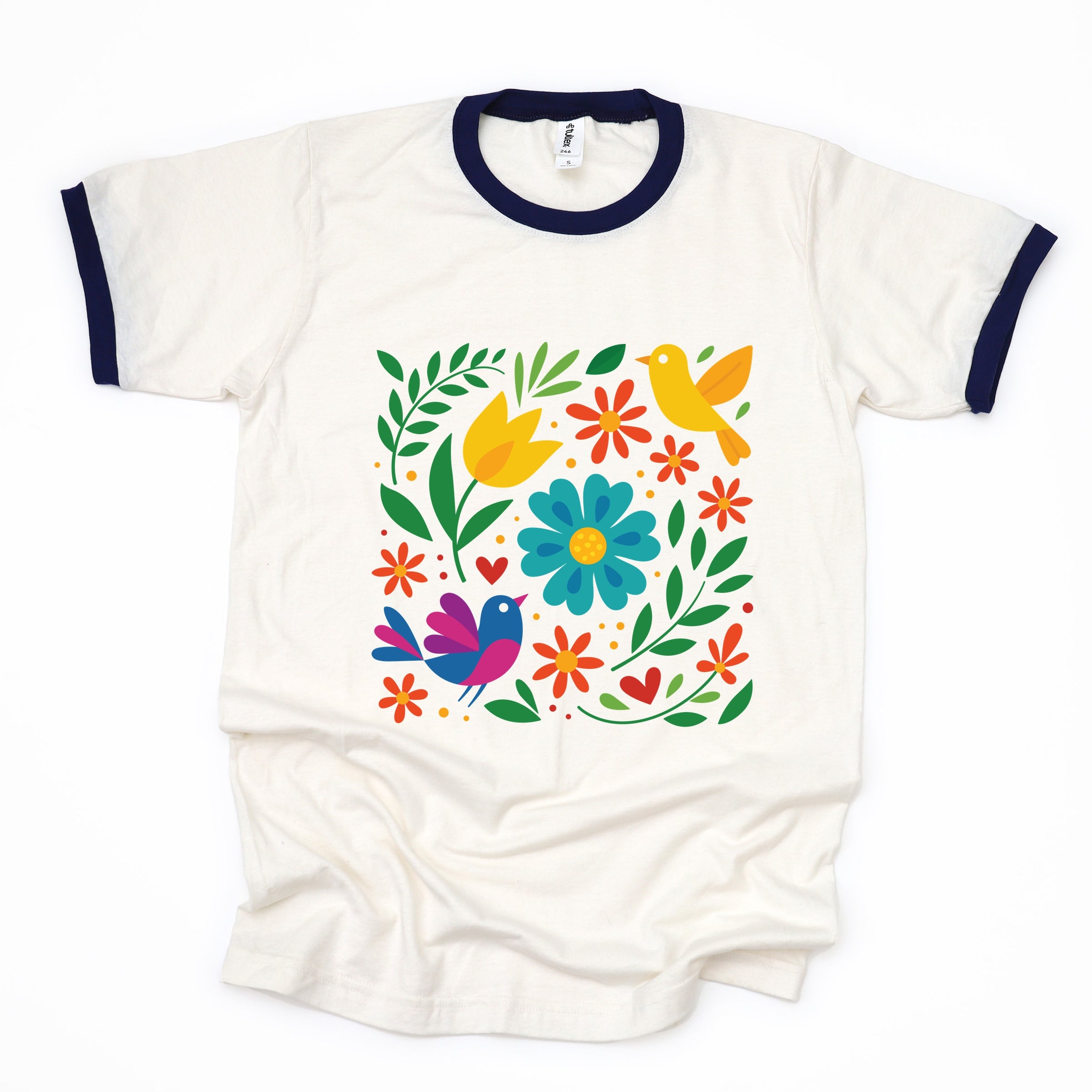 Hispanic Florals - Ringer Tee