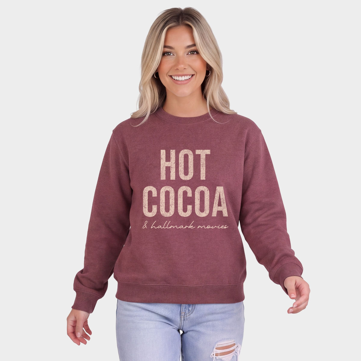 28027CRE_F-SWT Heather Maroon