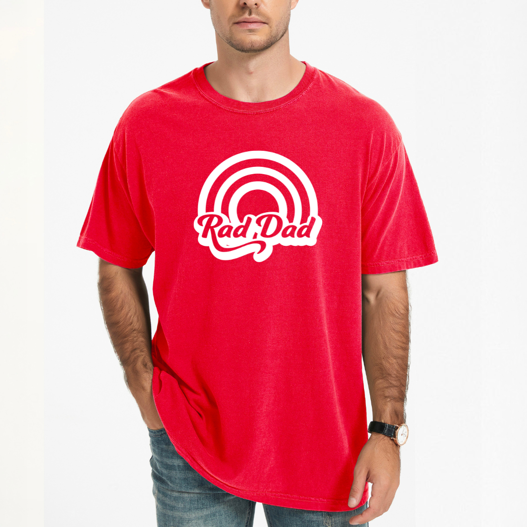 Rad Dad Rainbow | Men's Garment Dyed Tee