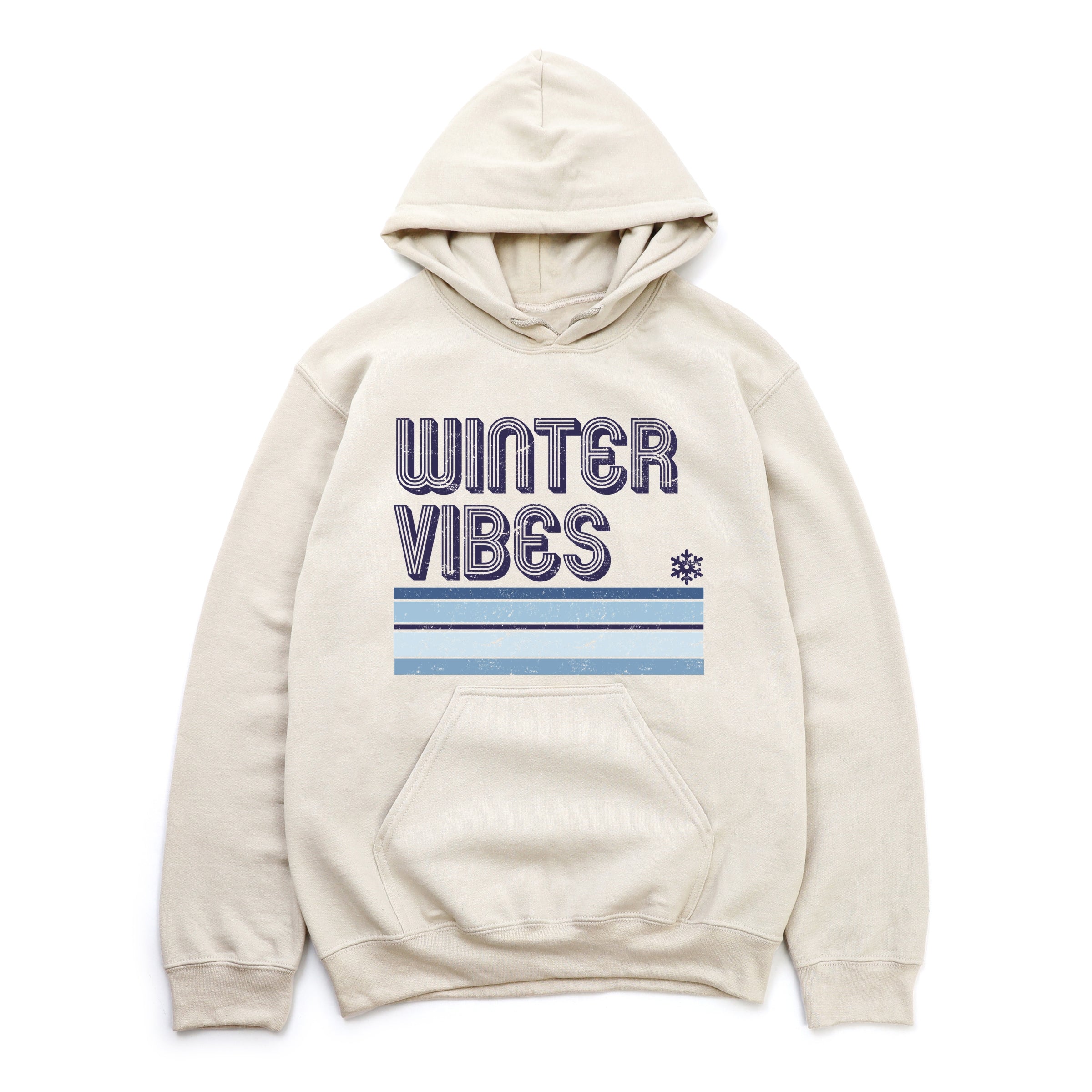 Winter Vibes Stripes - Women's Graphic Hoodie