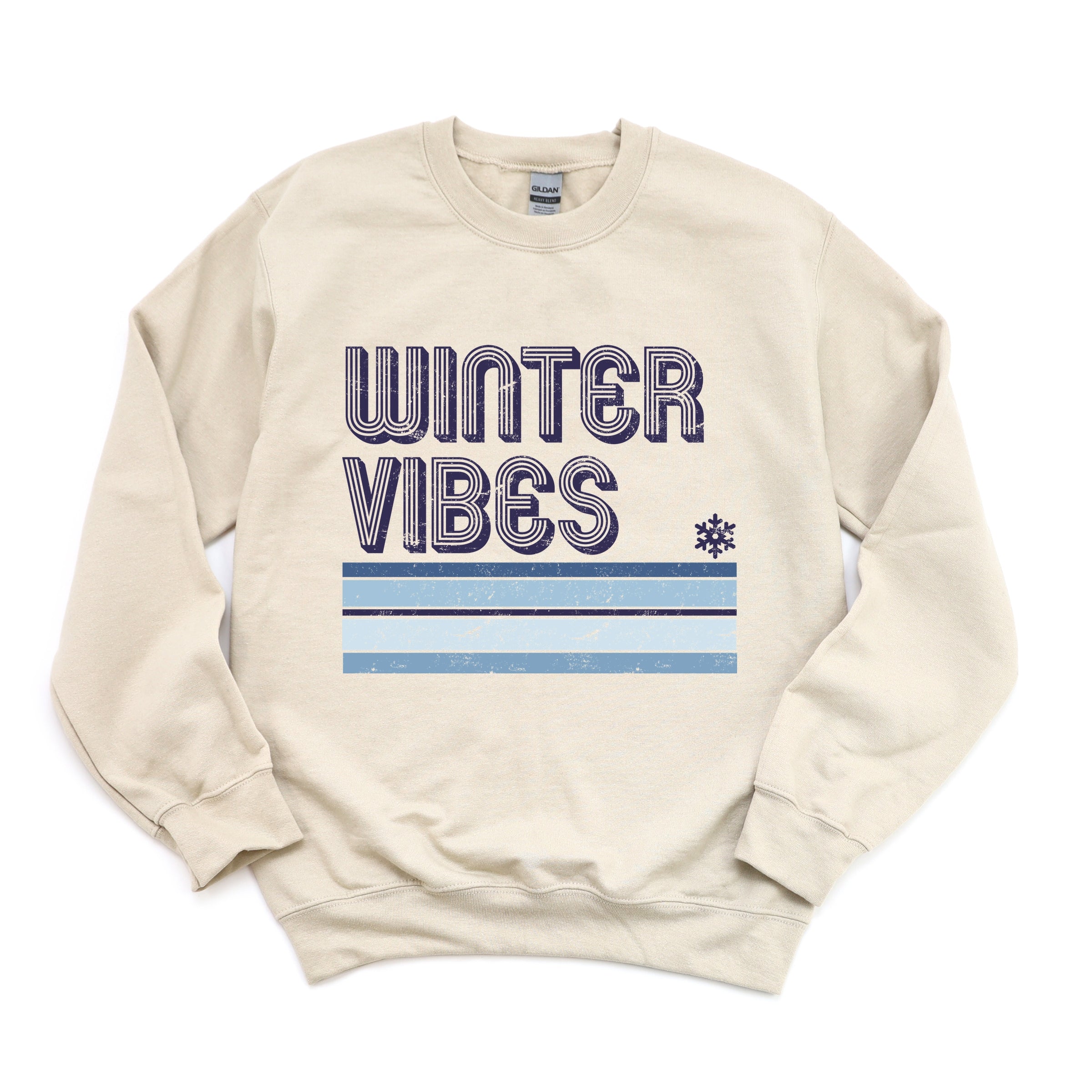 Winter Vibes Stripes - Women's Graphic Sweatshirt