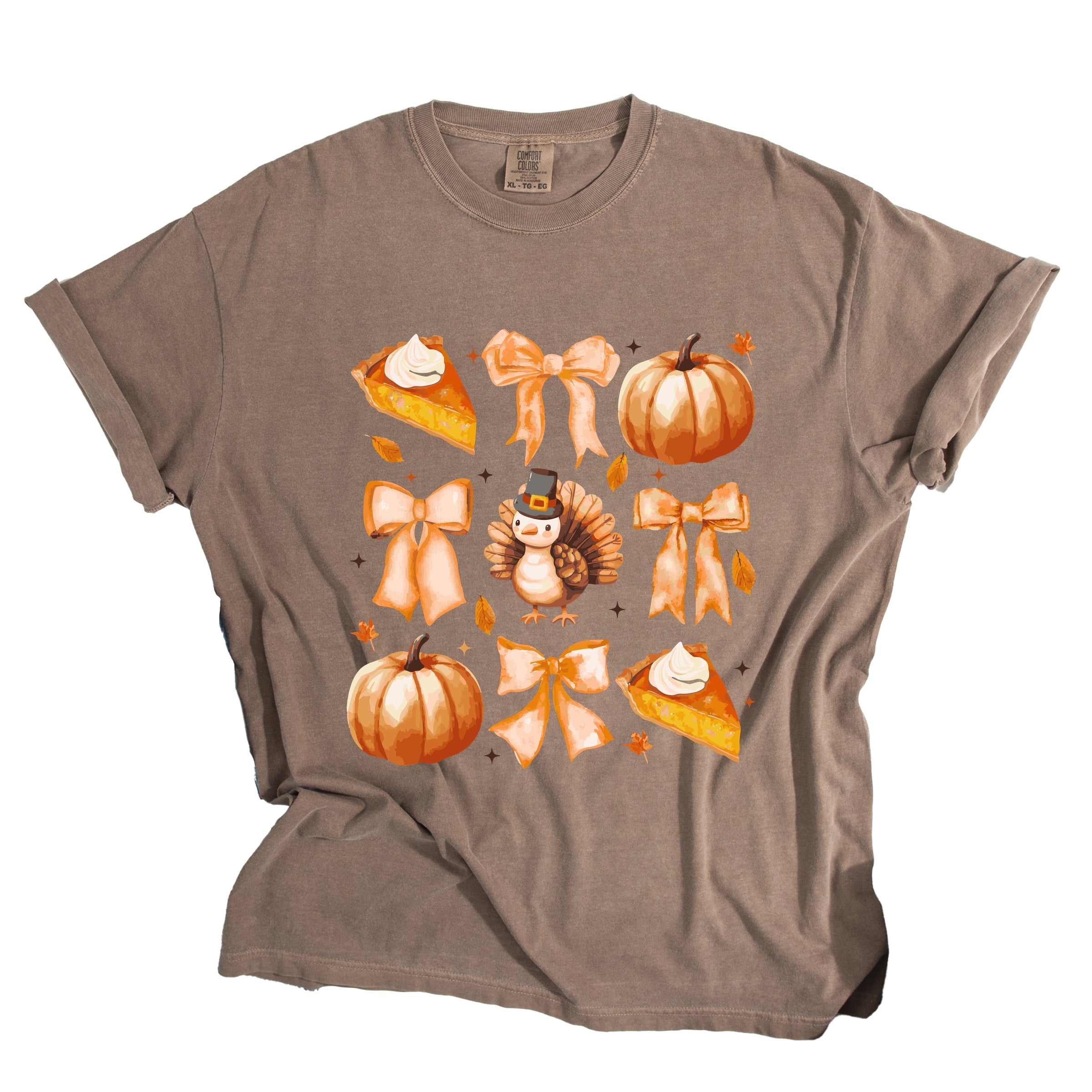 Coquette Turkey Pie - Women's Garment Dyed Graphic T-Shirt