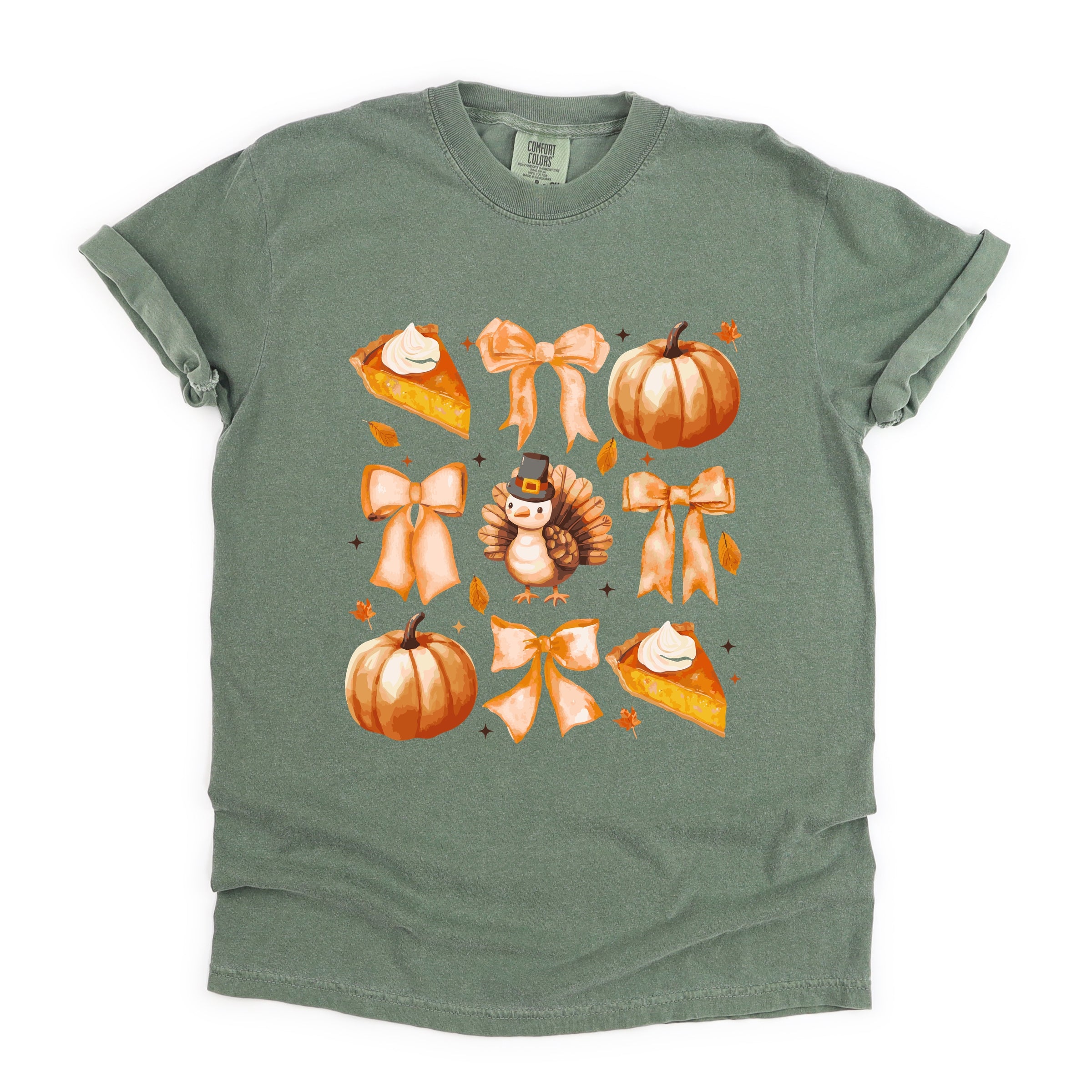 Coquette Turkey Pie - Women's Garment Dyed Graphic T-Shirt