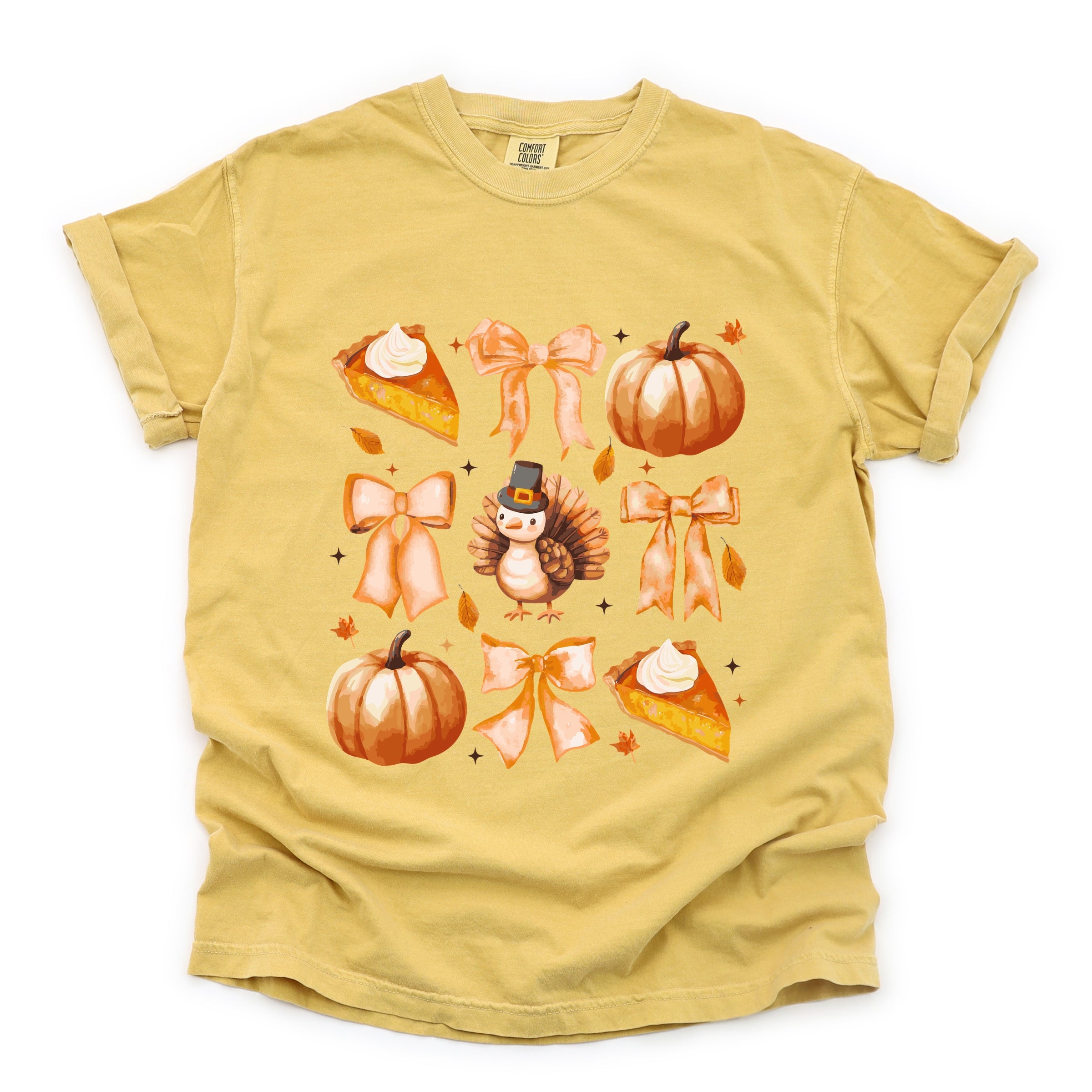 Coquette Turkey Pie - Women's Garment Dyed Graphic T-Shirt