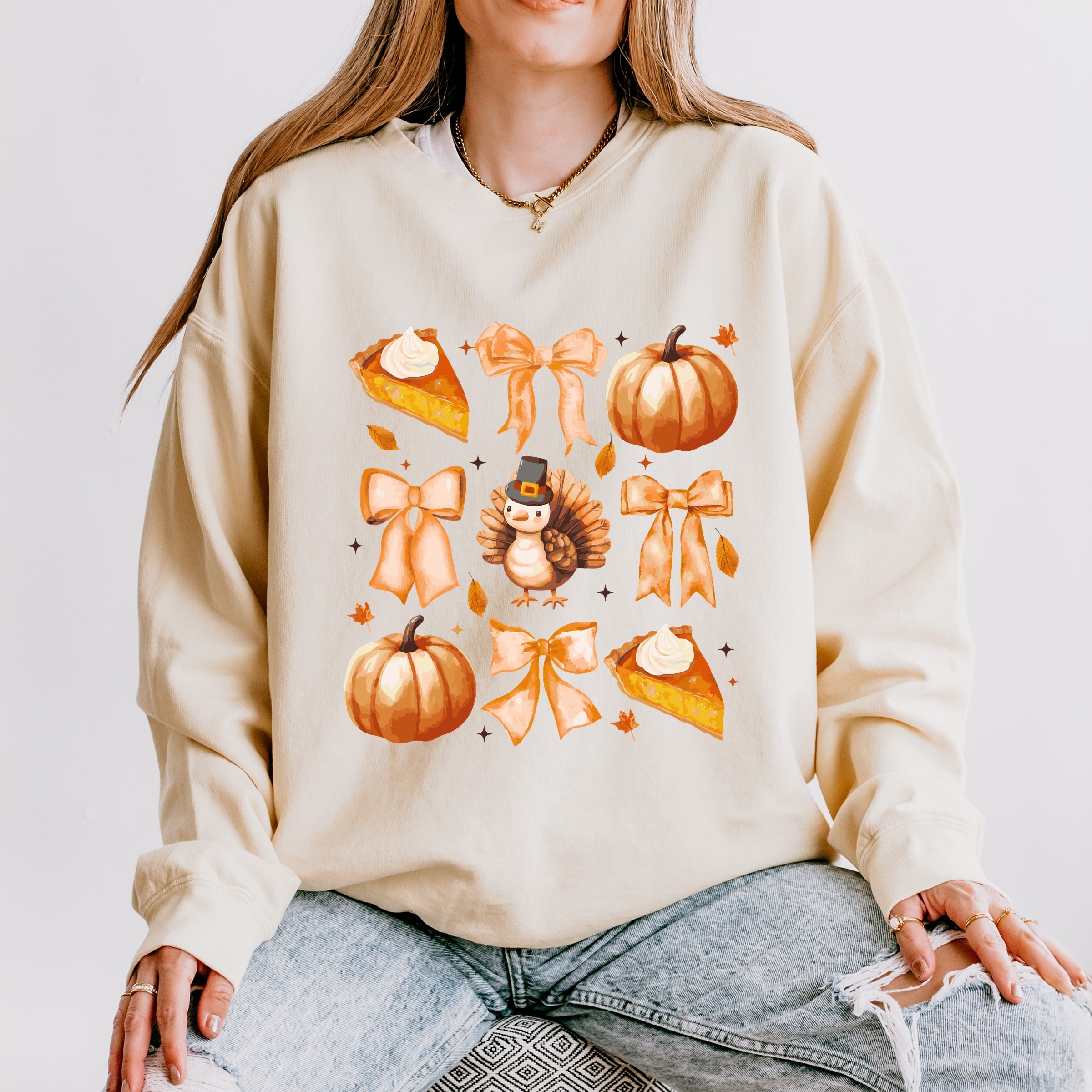 Coquette Turkey Pie - Women's Lightweight Garment Dyed Sweatshirt