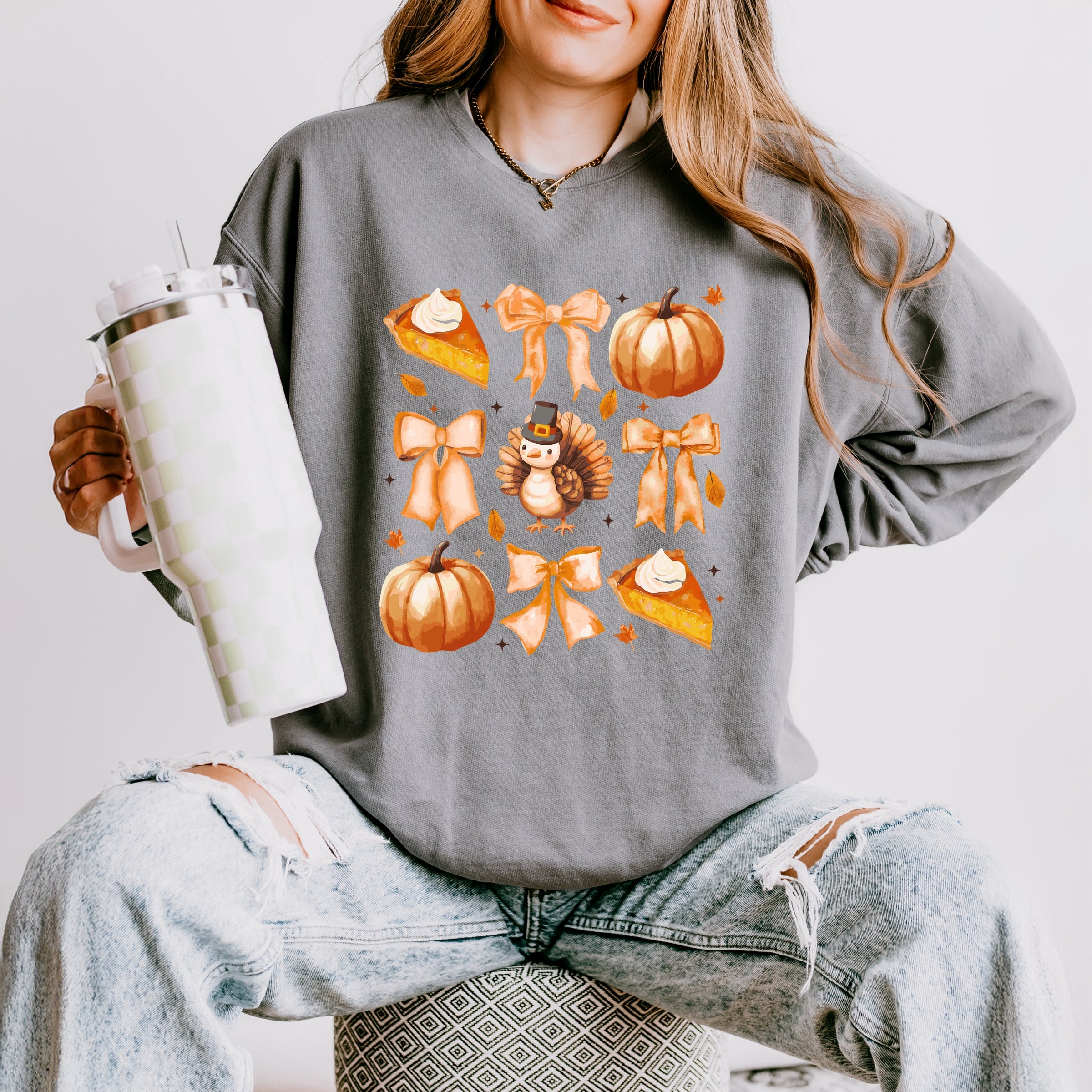 Coquette Turkey Pie - Women's Lightweight Garment Dyed Sweatshirt