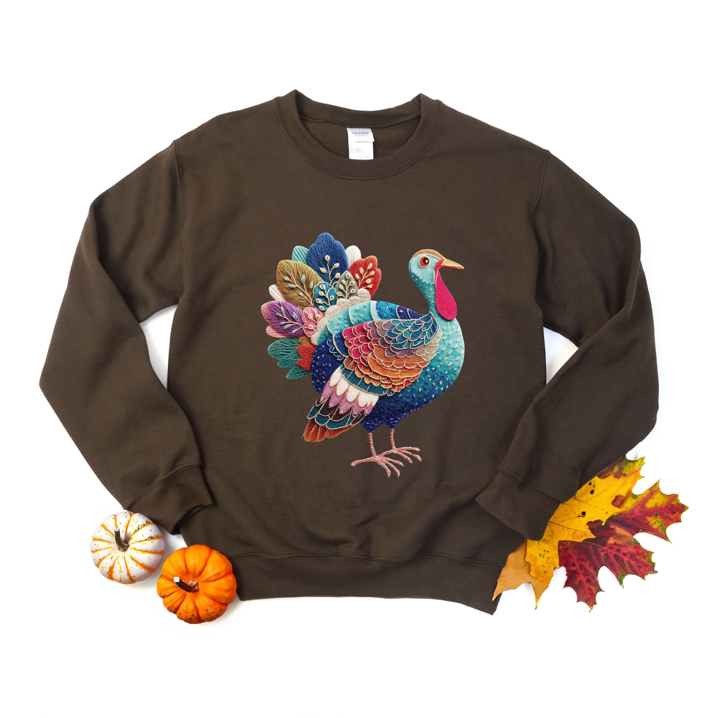 Turkey Patchwork Print - Women's Graphic Sweatshirt