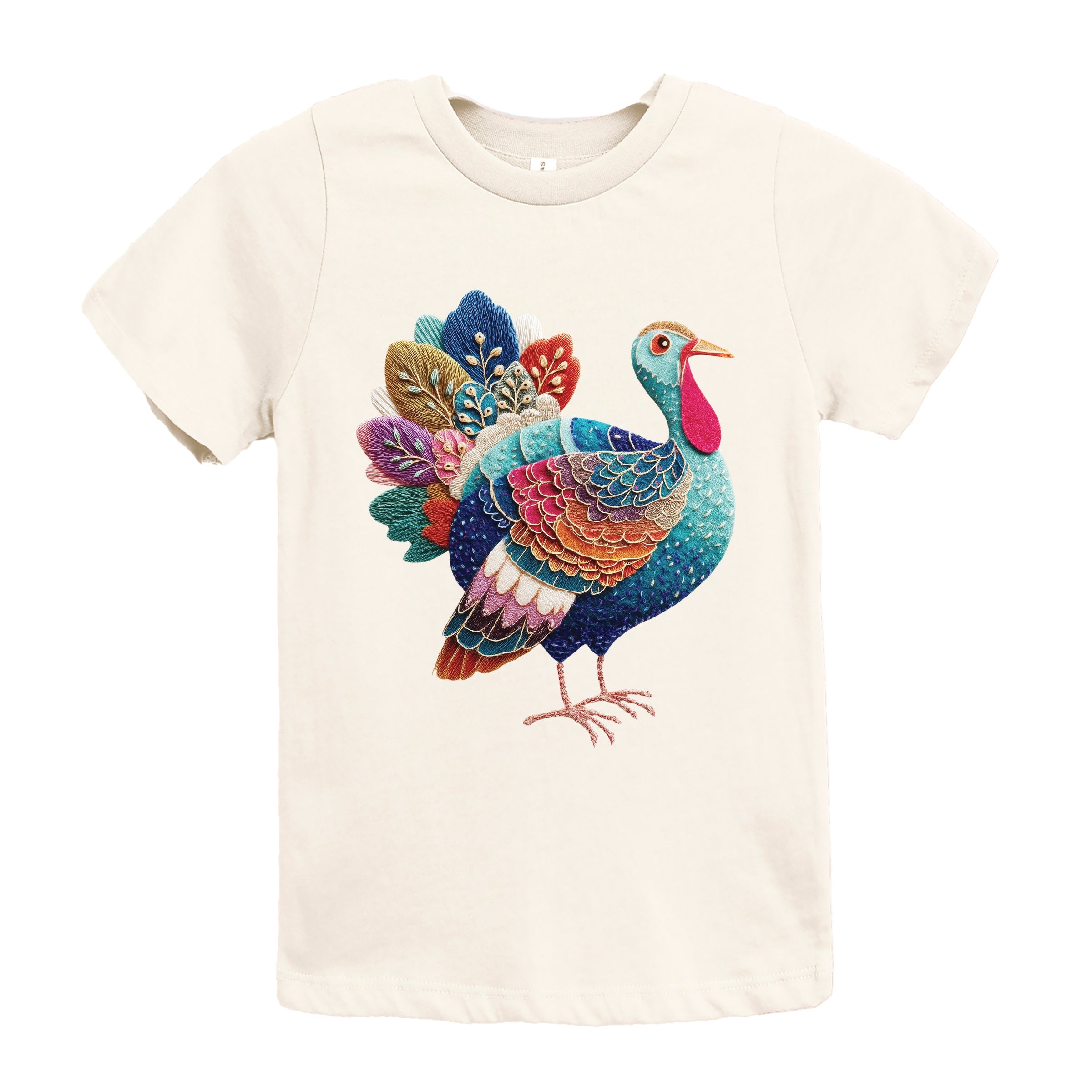 Turkey Patchwork Print - Youth Short Sleeve Graphic T-Shirt
