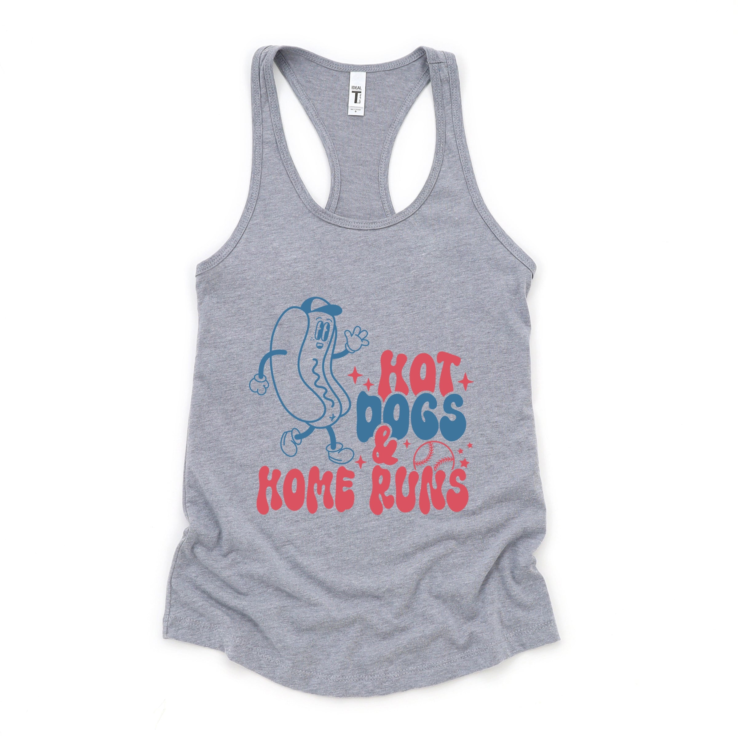 Hot Dogs And Home Runs - Women's Graphic Racerback Tank Top