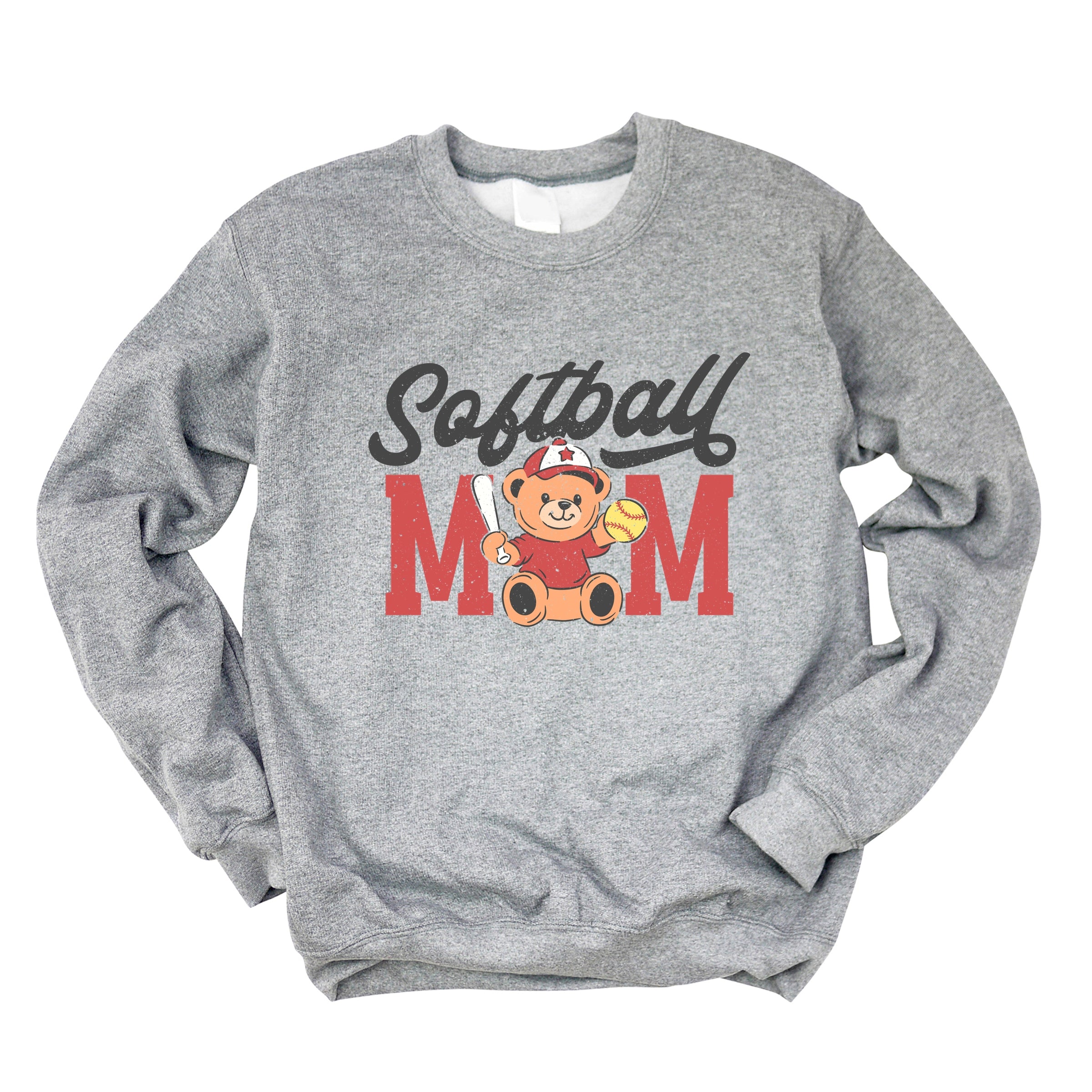 Softball Mom Teddy Bear - Women's Graphic Sweatshirt