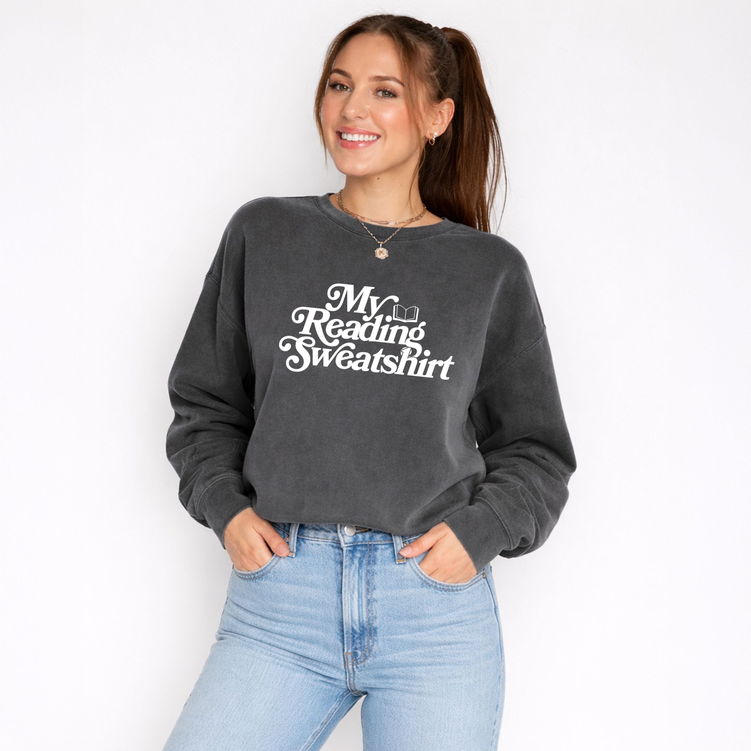 My Reading Sweatshirt - Women's Lightweight Garment Dyed Sweatshirt