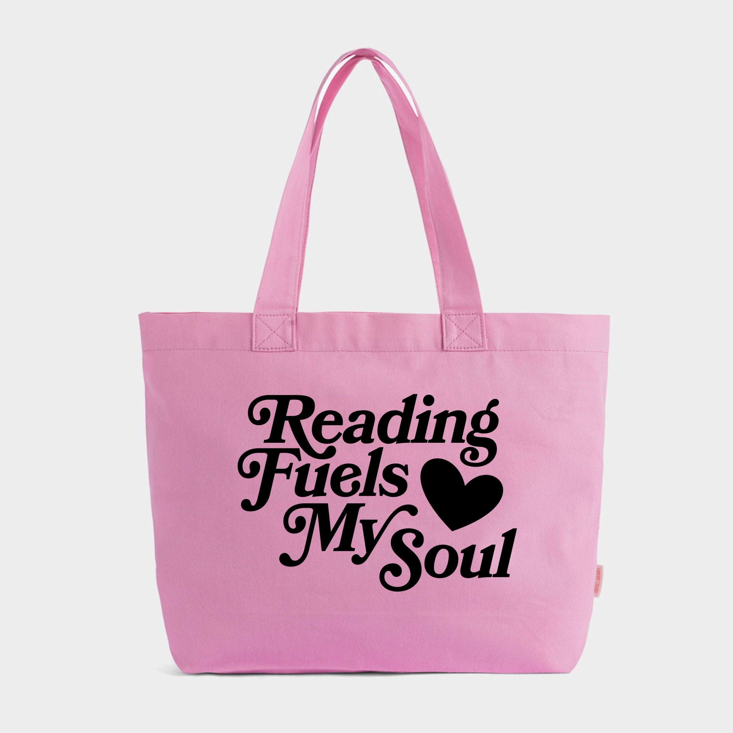Reading Fuels My Soul - Zippered Canvas Tote