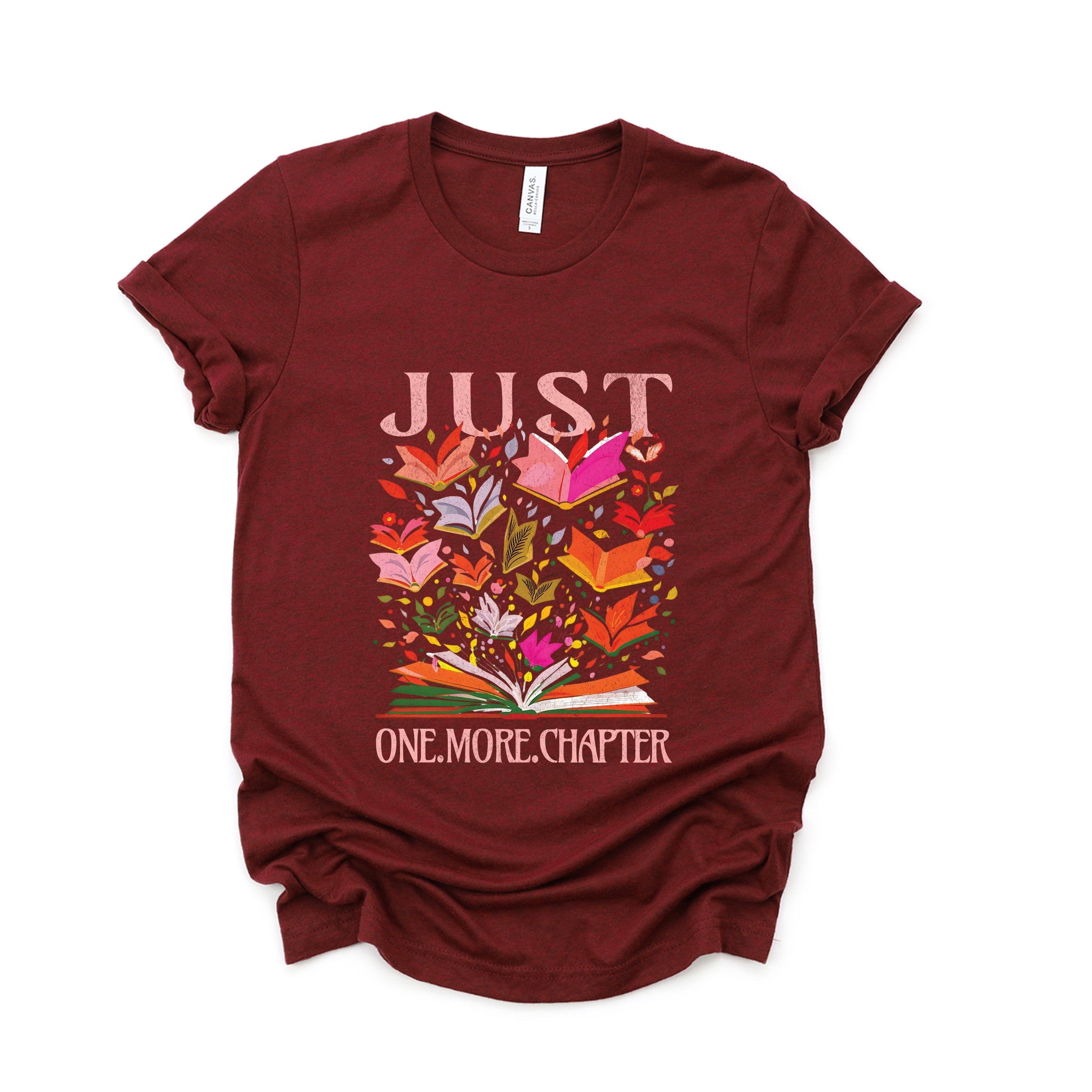 Just One More Chapter Books - Womens Short Sleeve Graphic T-Shirt