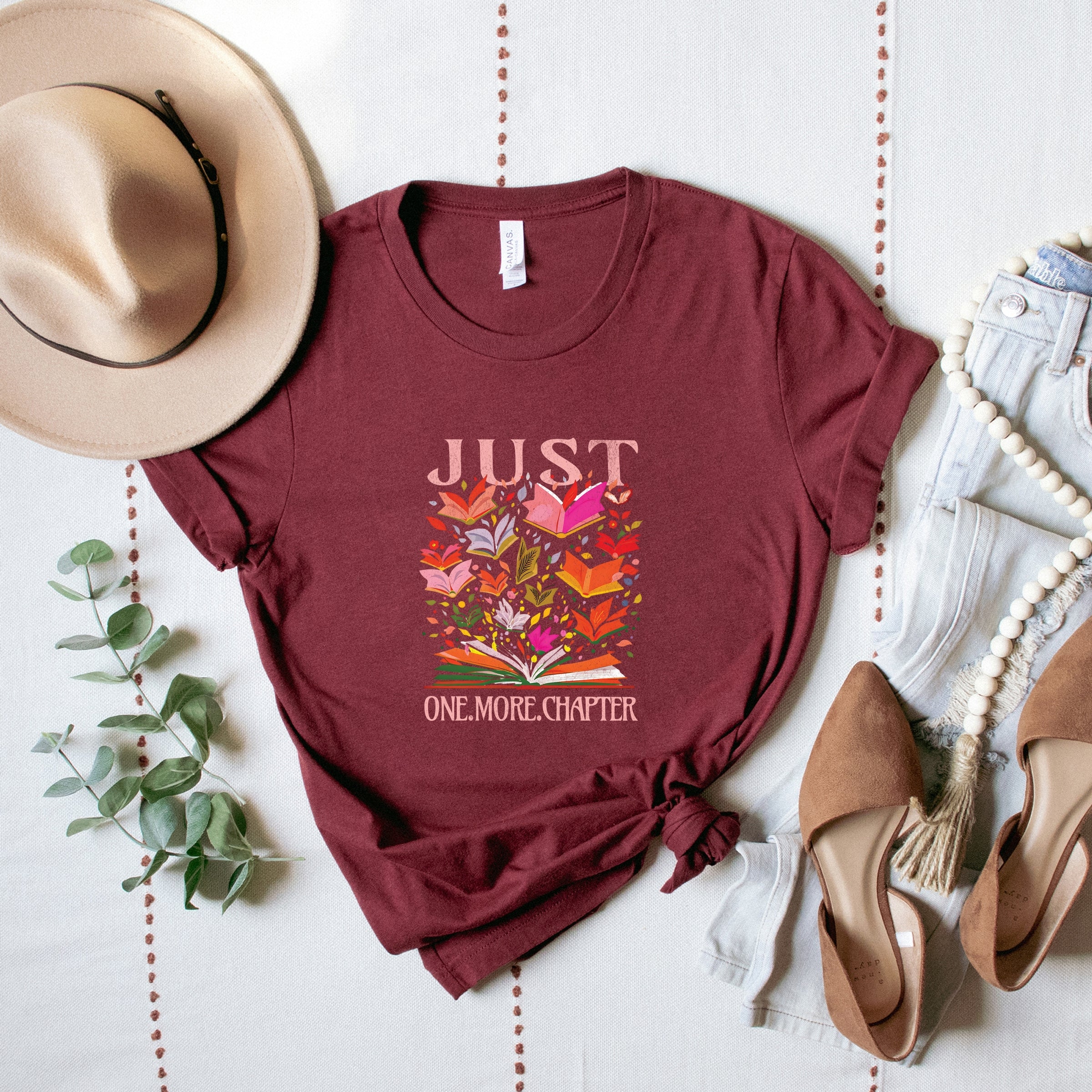 Just One More Chapter Books - Women's Short Sleeve Graphic T-Shirt