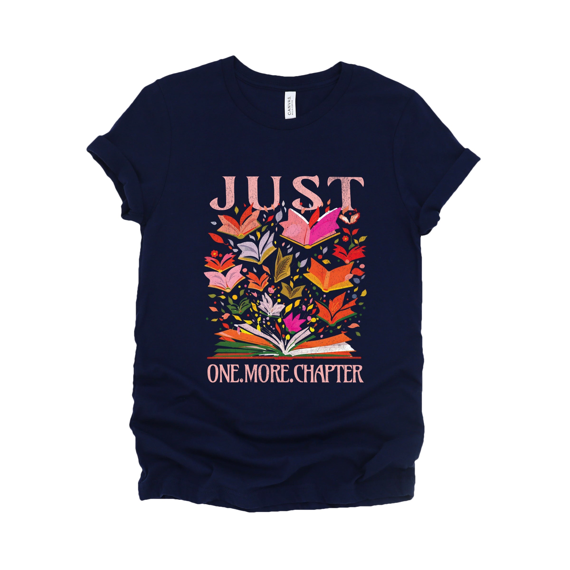 Just One More Chapter Books - Womens Short Sleeve Graphic T-Shirt
