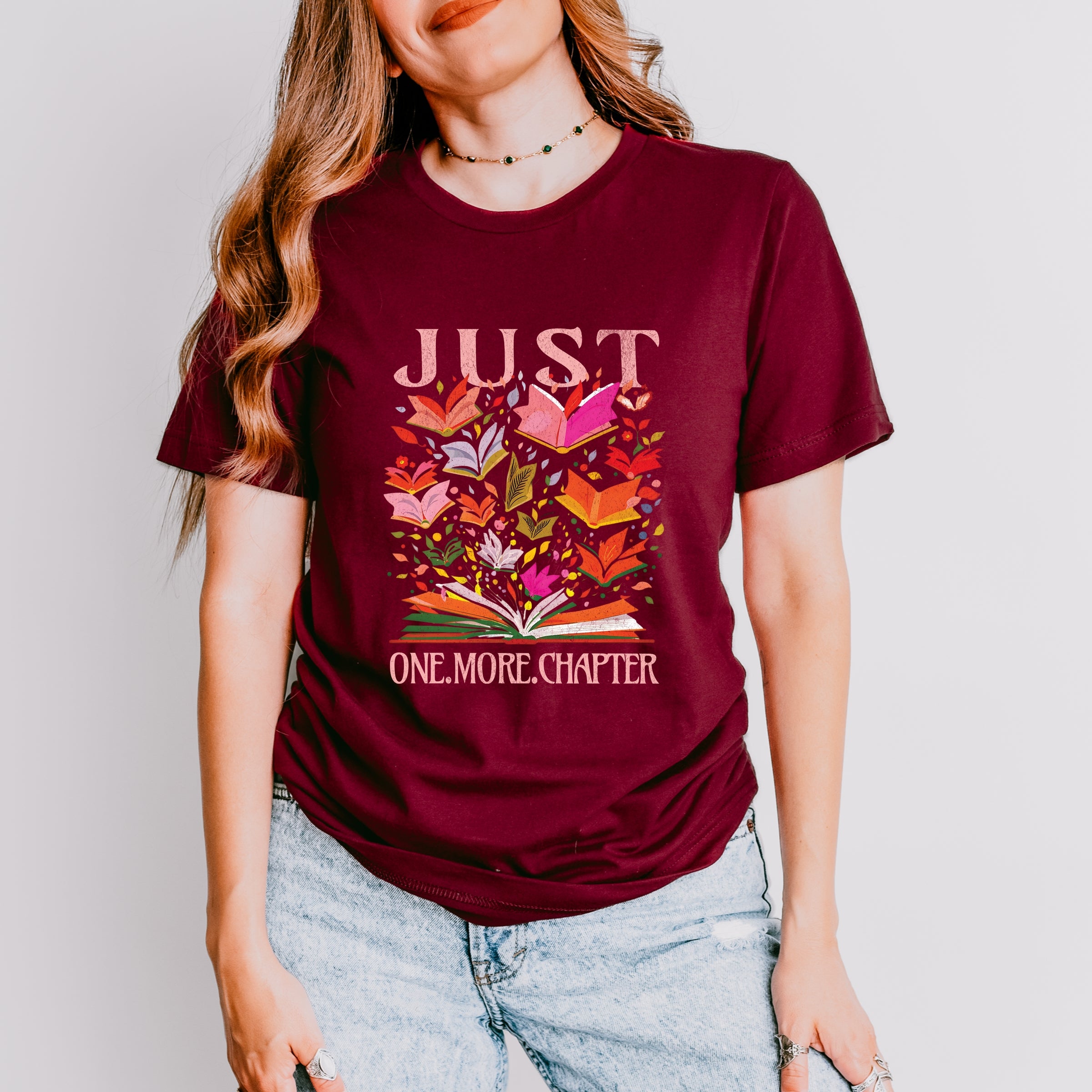 Just One More Chapter Books - Women's Short Sleeve Graphic T-Shirt