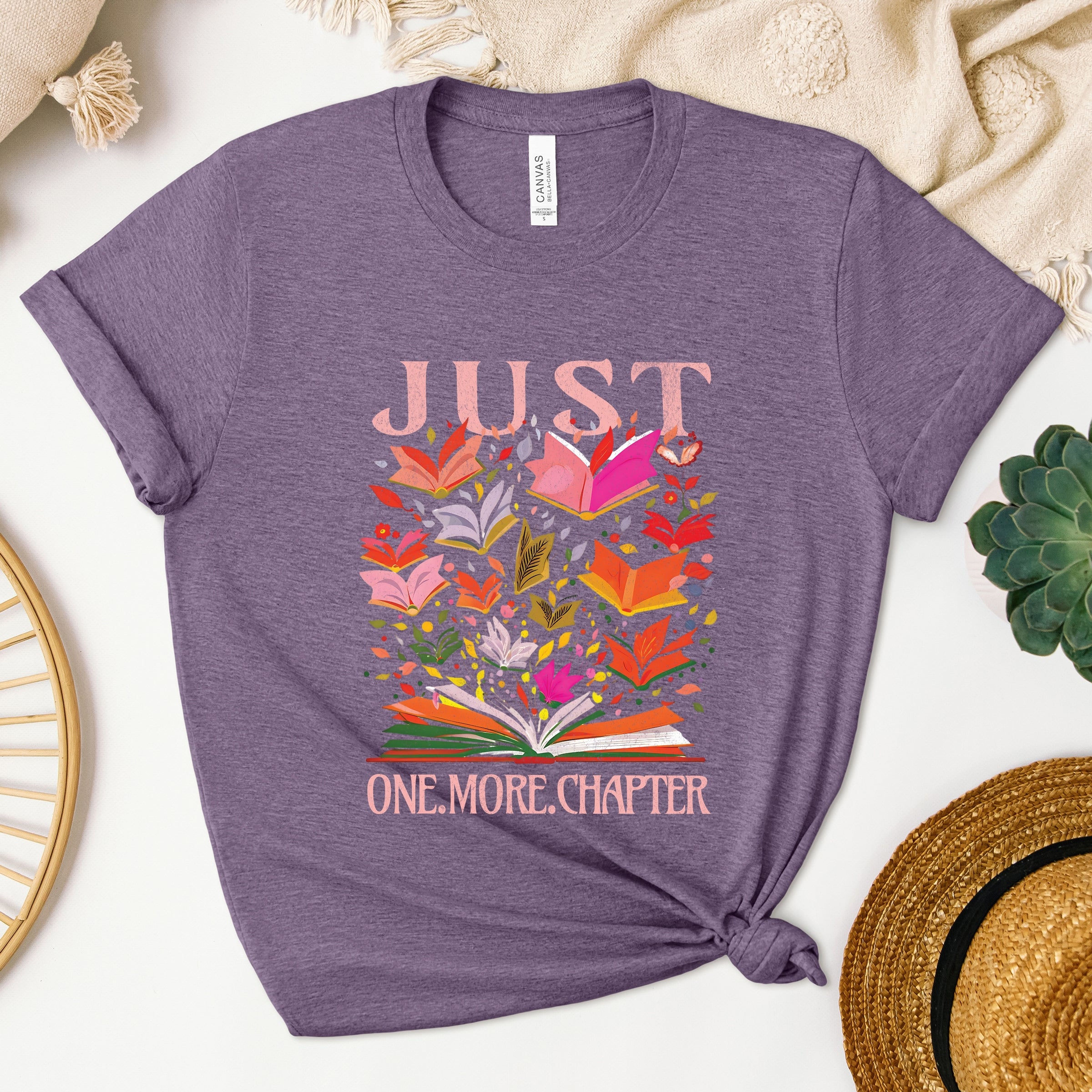 Just One More Chapter Books - Womens Short Sleeve Graphic T-Shirt