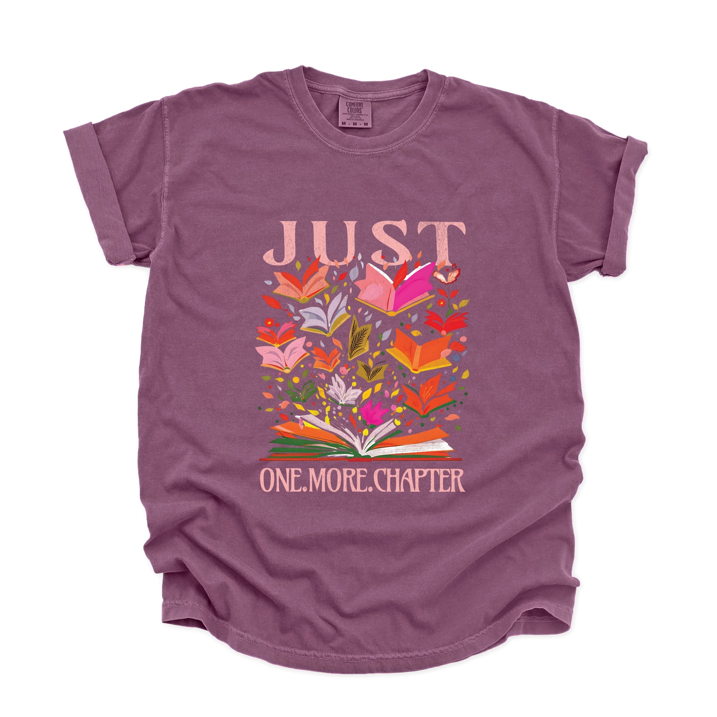 Just One More Chapter Books - Women's Garment Dyed Graphic T-Shirt