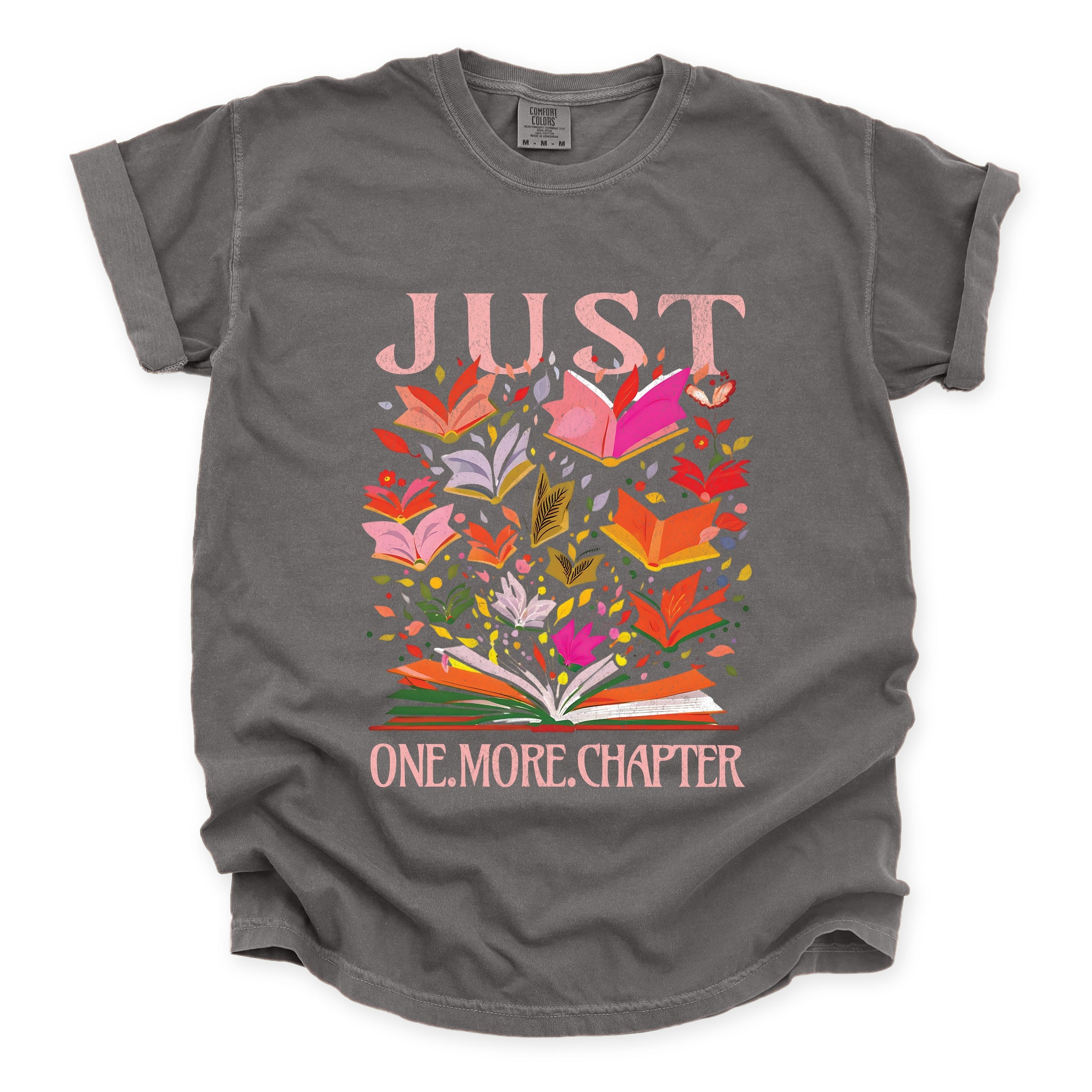 Just One More Chapter Books - Women's Garment Dyed Graphic T-Shirt