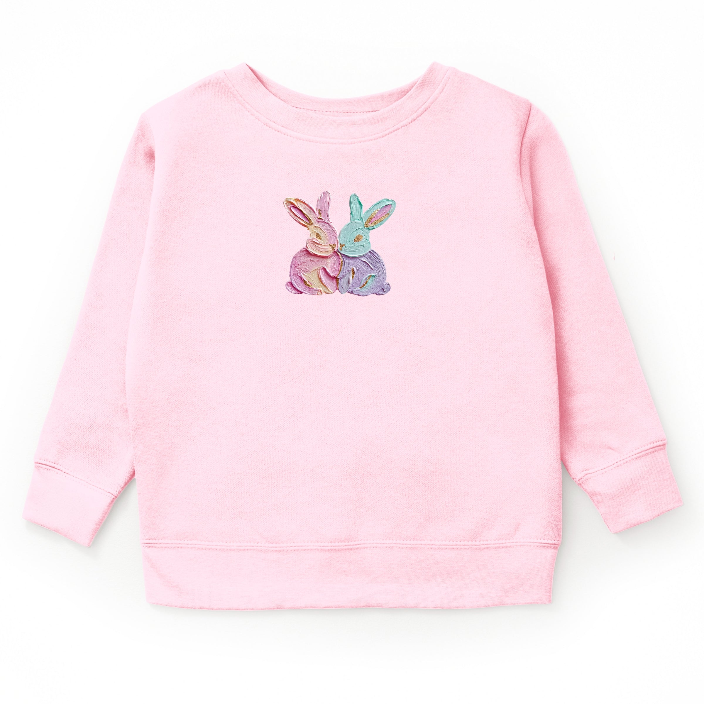 Two Bunnies Paint Print - Youth Graphic Sweatshirt
