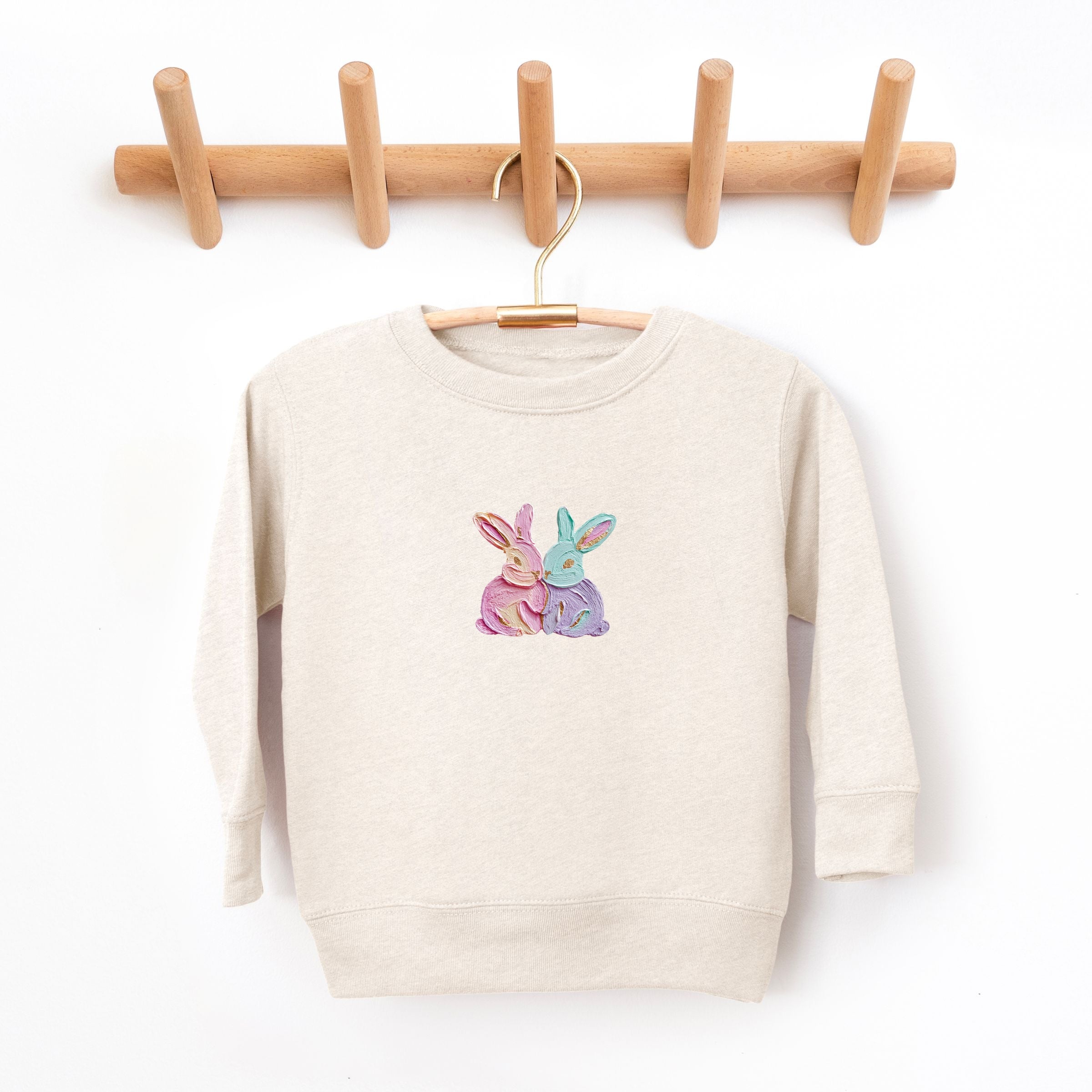 Two Bunnies Paint Print - Youth Graphic Sweatshirt