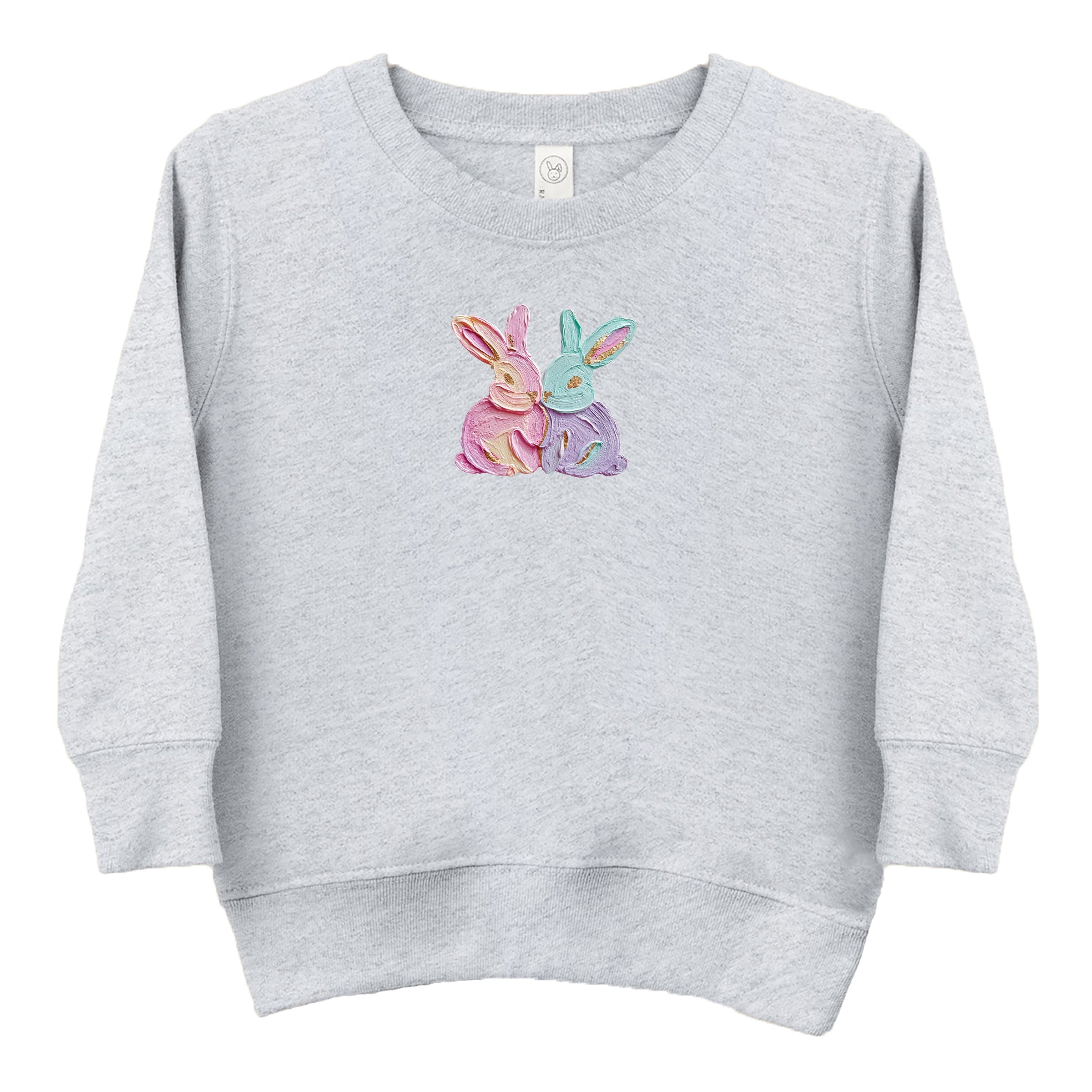 Two Bunnies Paint Print - Toddler Graphic Sweatshirt