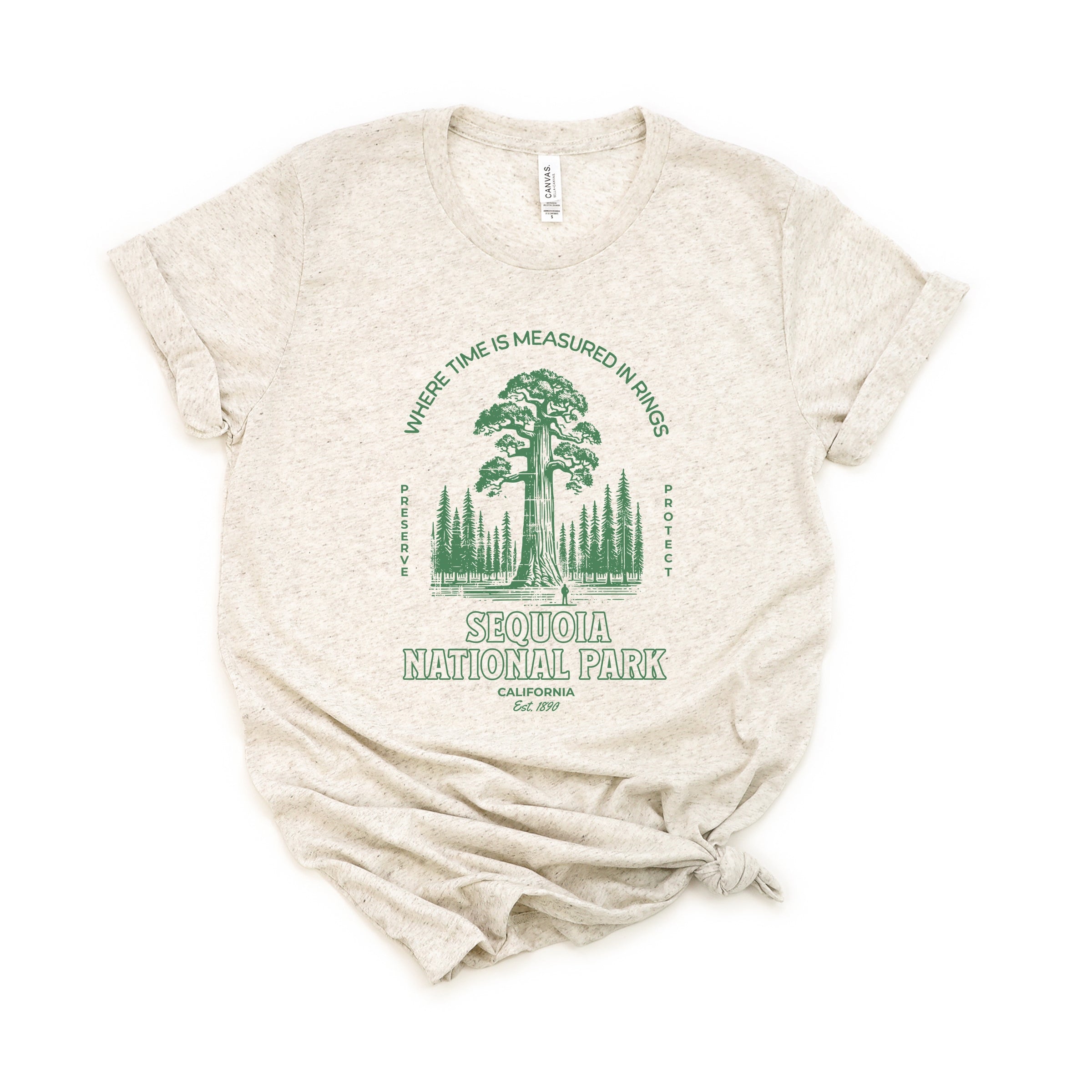 Sequoia National Park EST. 1890 - Womens Short Sleeve Graphic T-Shirt