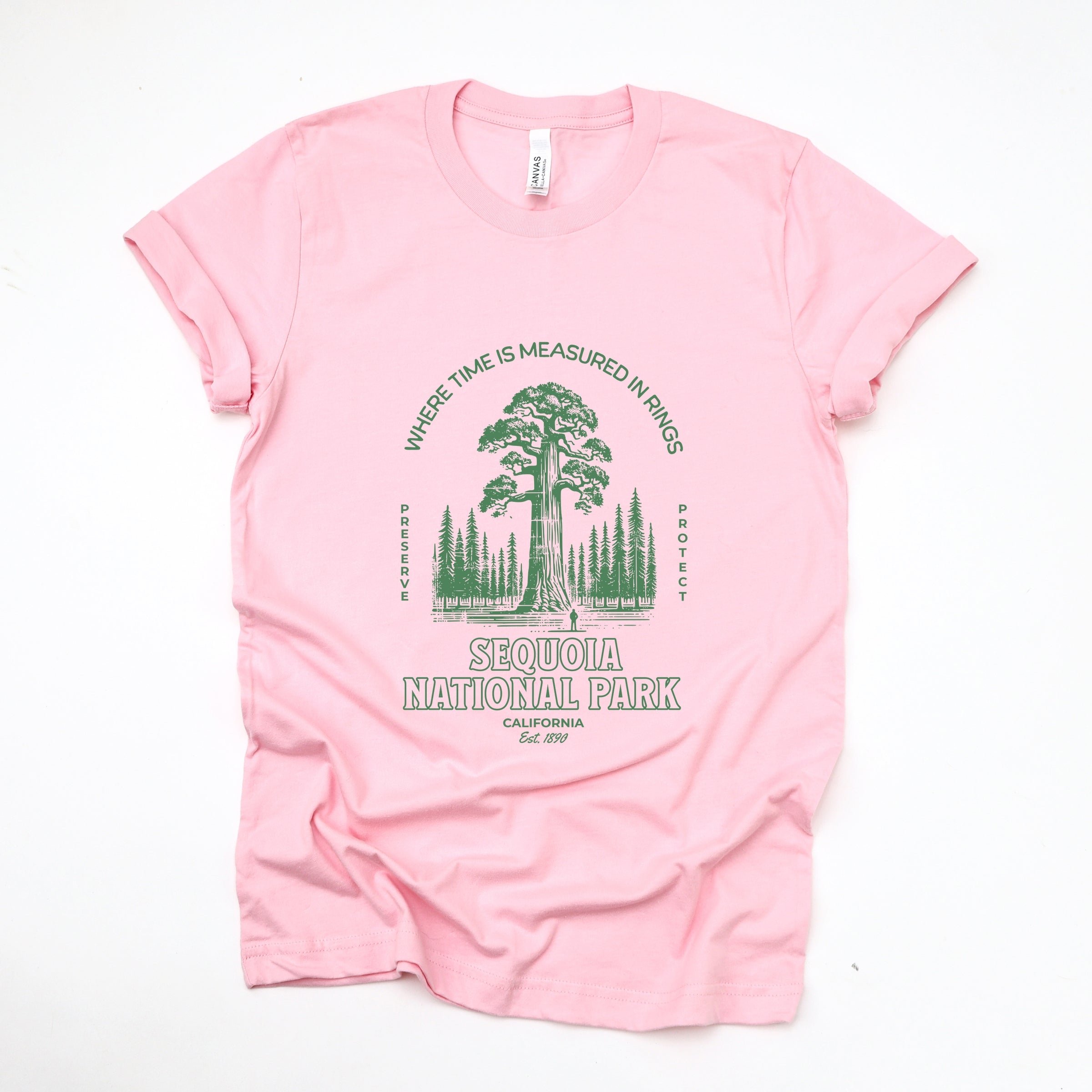 Sequoia National Park EST. 1890 - Womens Short Sleeve Graphic T-Shirt