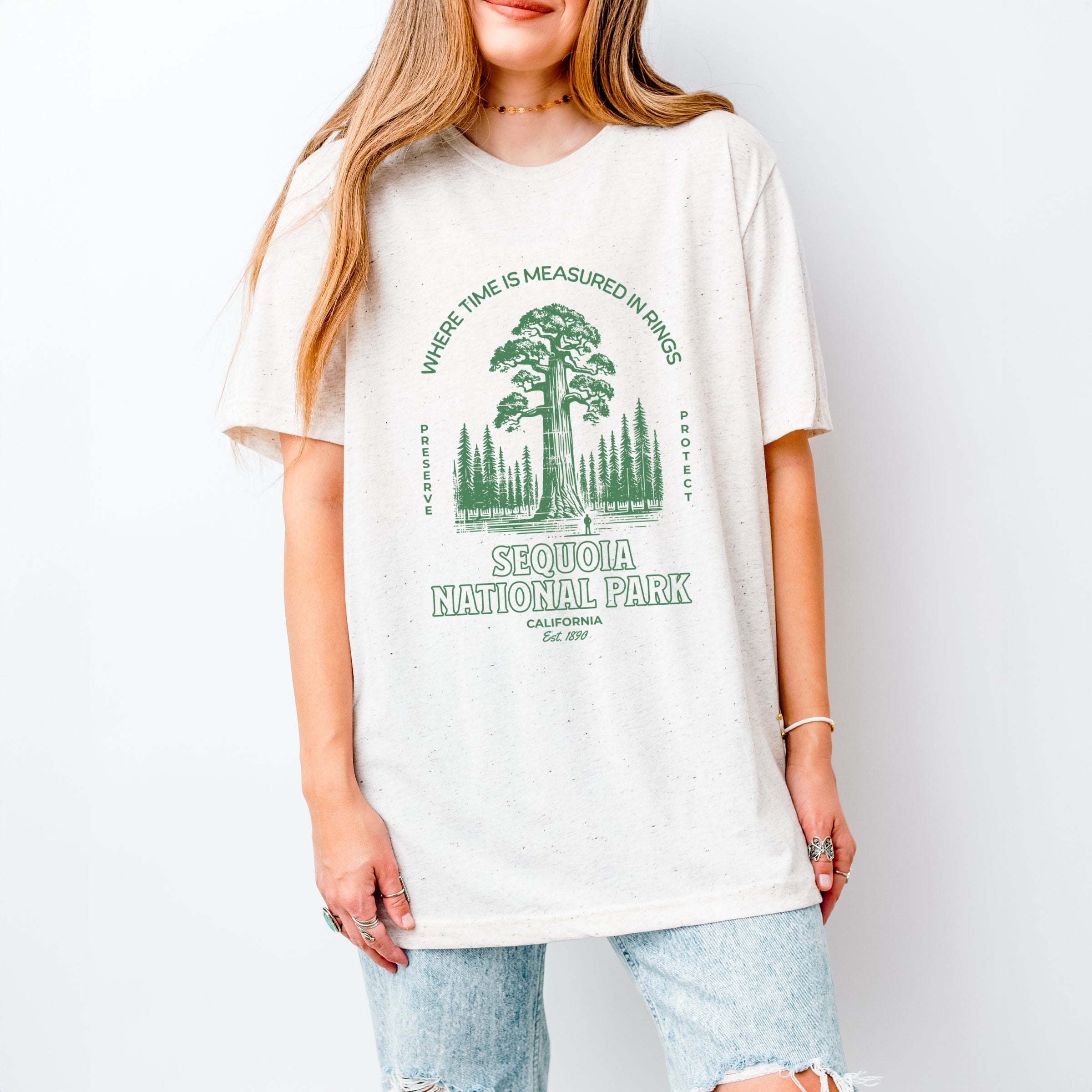 Sequoia National Park EST. 1890 - Womens Short Sleeve Graphic T-Shirt