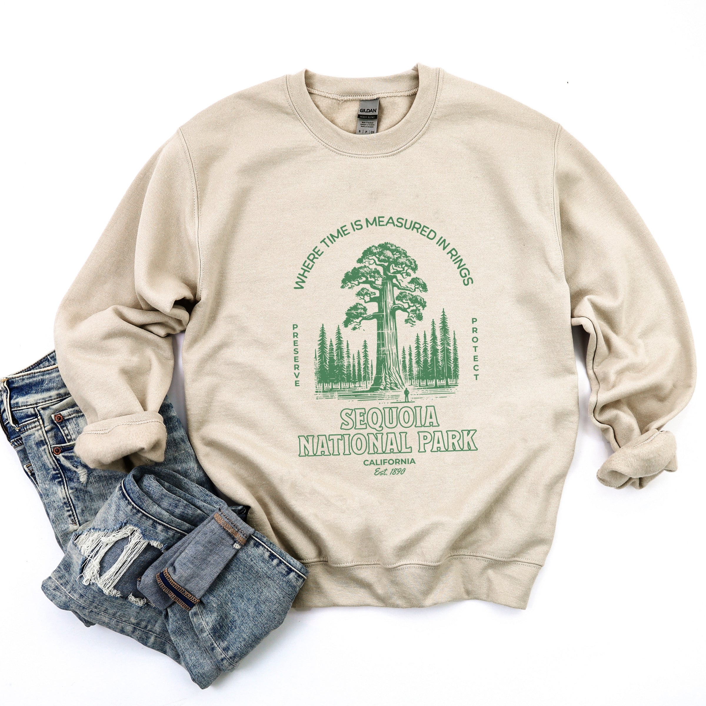 Sequoia National Park EST. 1890 -  Womens Graphic Sweatshirt