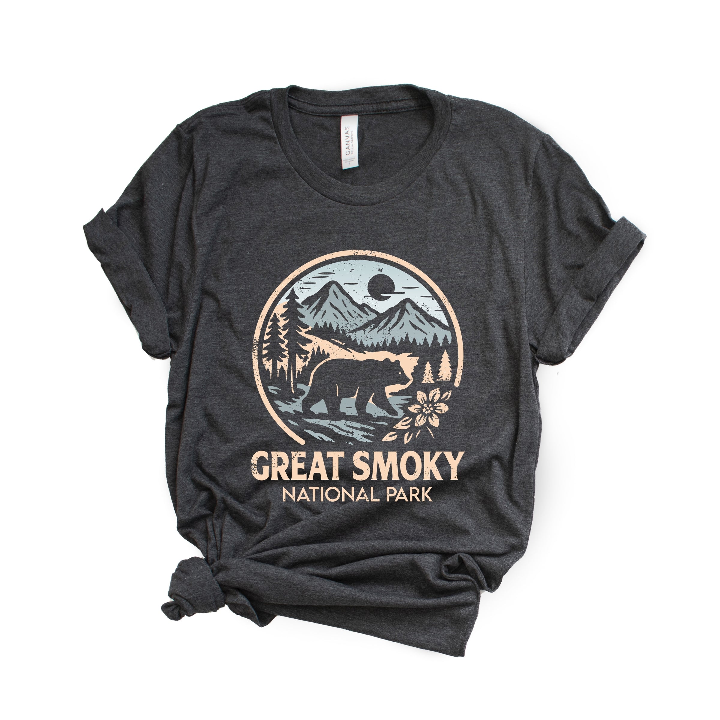 Great Smoky National Park Two-Toned Circle - Women's Short Sleeve Graphic T-Shirt
