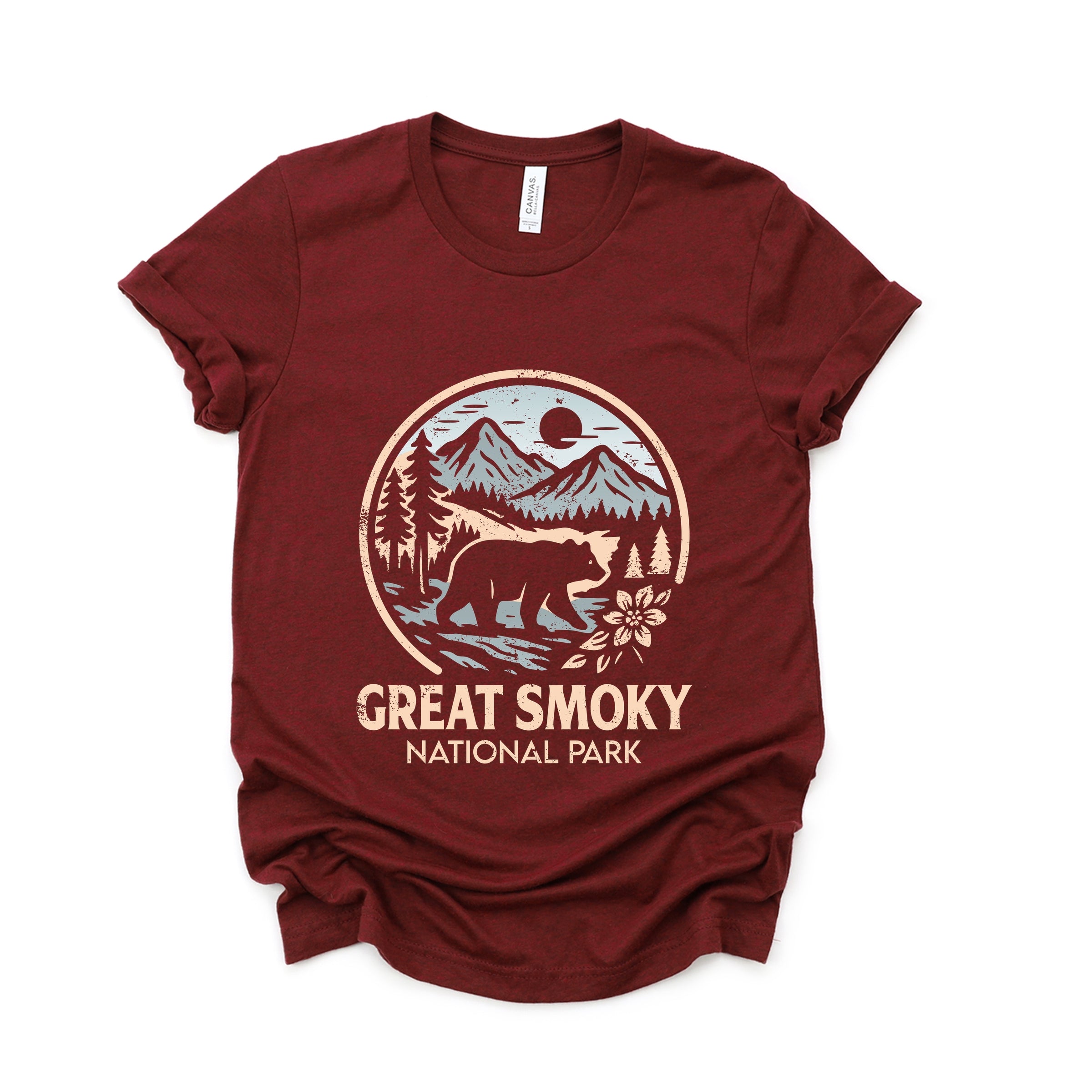 Great Smoky National Park Two-Toned Circle - Women's Short Sleeve Graphic T-Shirt