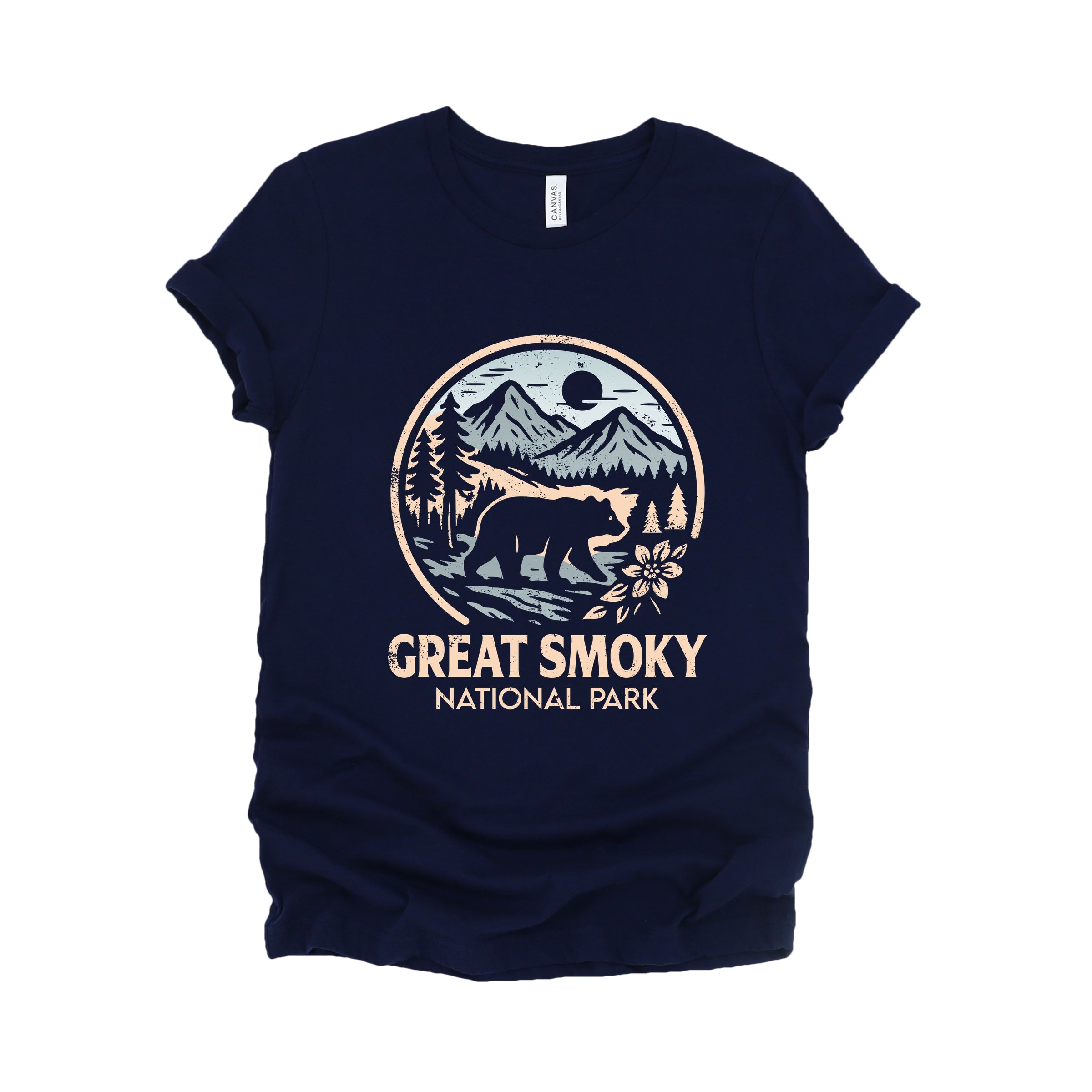 Great Smoky National Park Two-Toned Circle - Women's Short Sleeve Graphic T-Shirt
