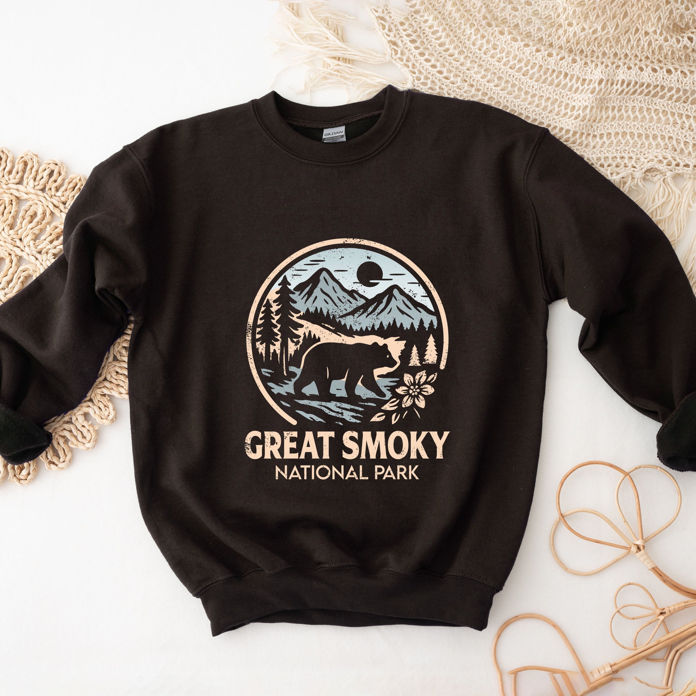 Great Smoky National Park Two-Toned Circle - Women's Graphic Sweatshirt
