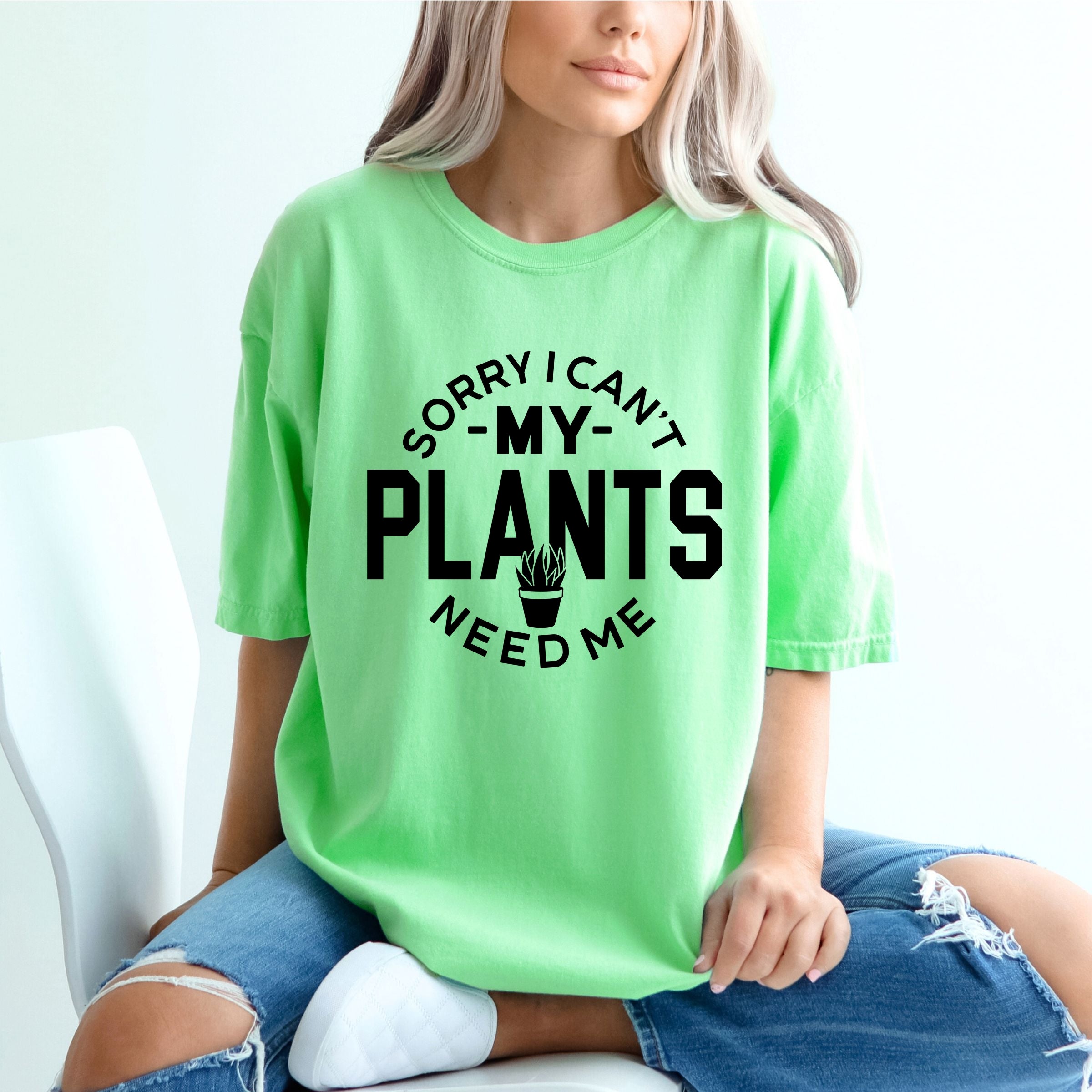 My Plants Need Me - Women's Garment Dyed Graphic T-Shirt