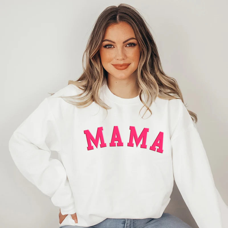 Mama Bold Puff Print - Women's Graphic Sweatshirt
